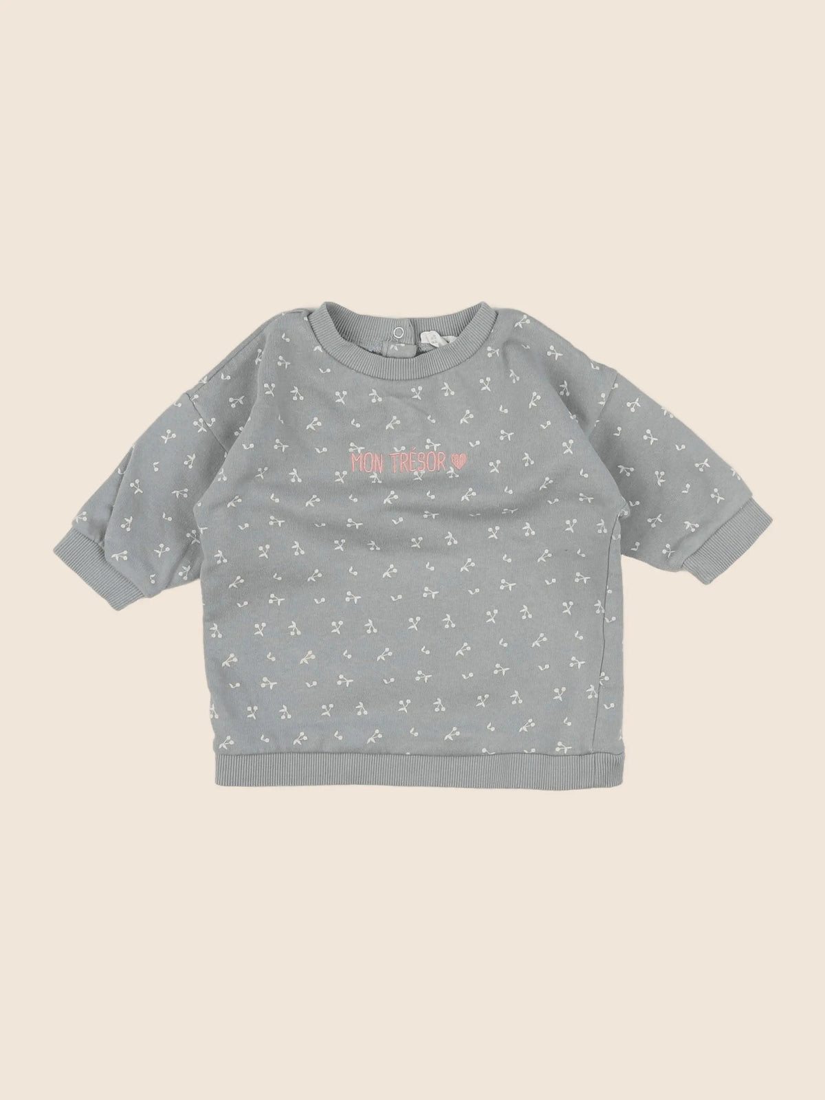 Vertbaudet - sweat vert - 6 mois