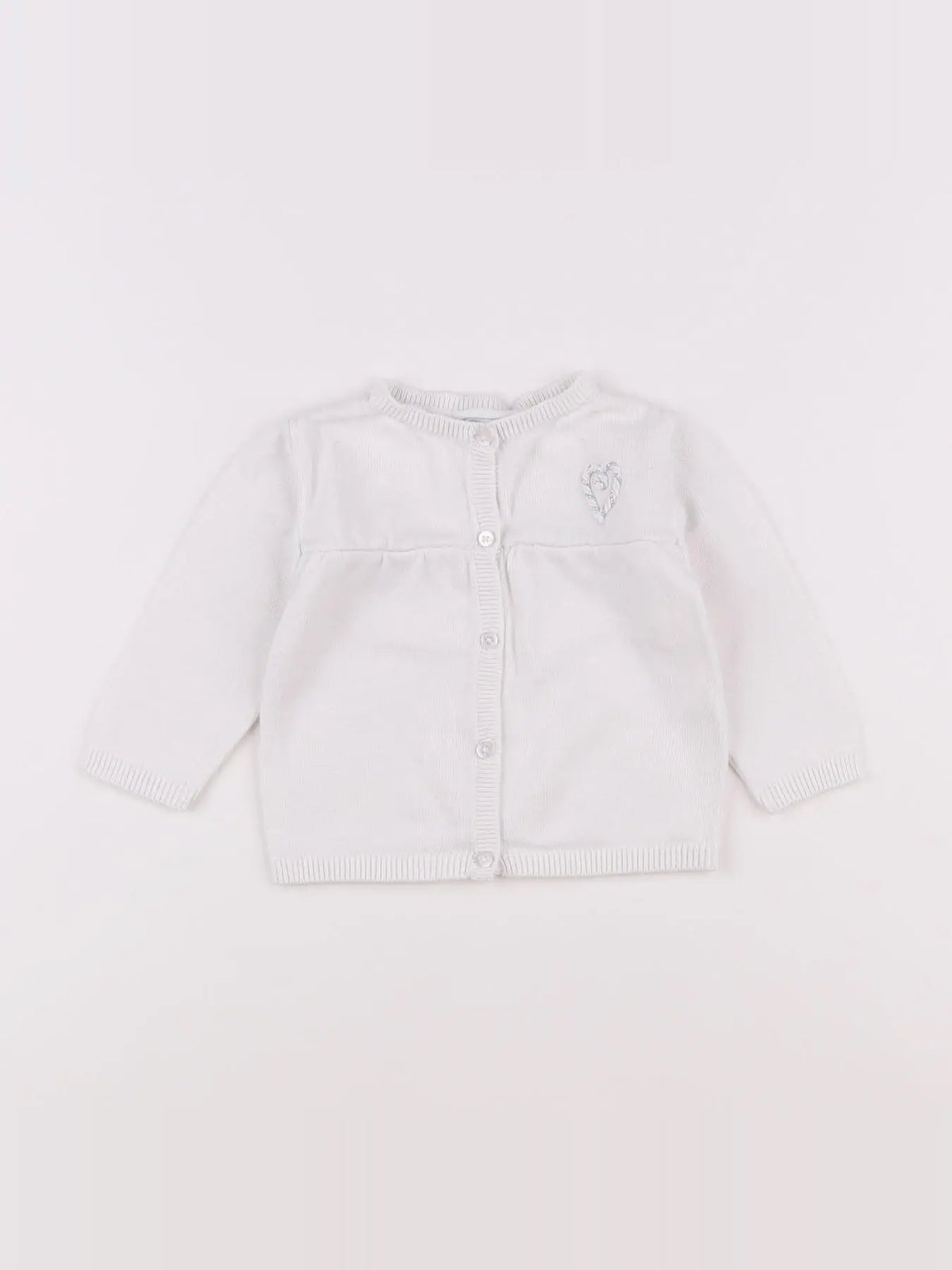 Vertbaudet - gilet blanc - 6 mois