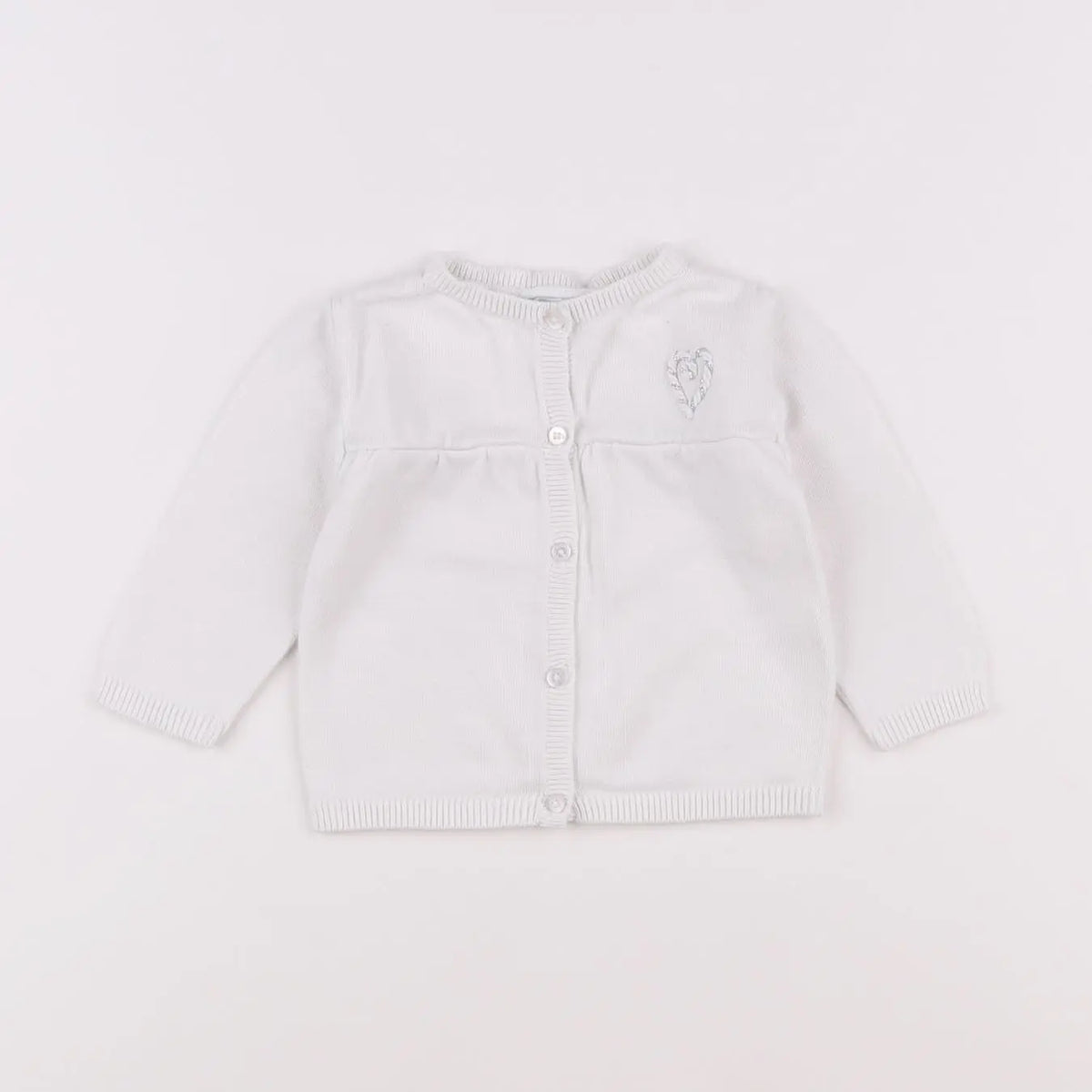 Vertbaudet - gilet blanc - 6 mois