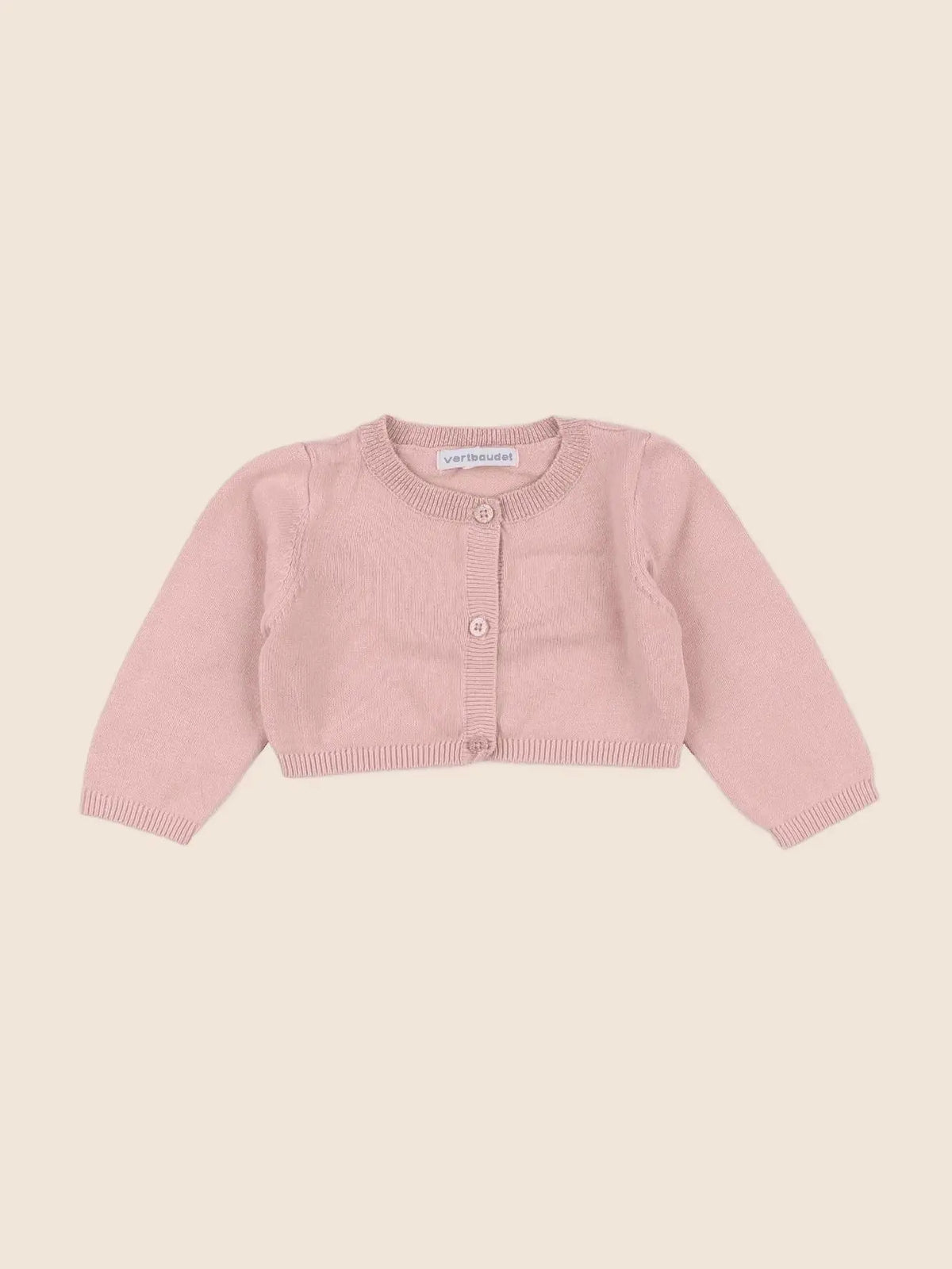 Vertbaudet - gilet rose - 9 mois