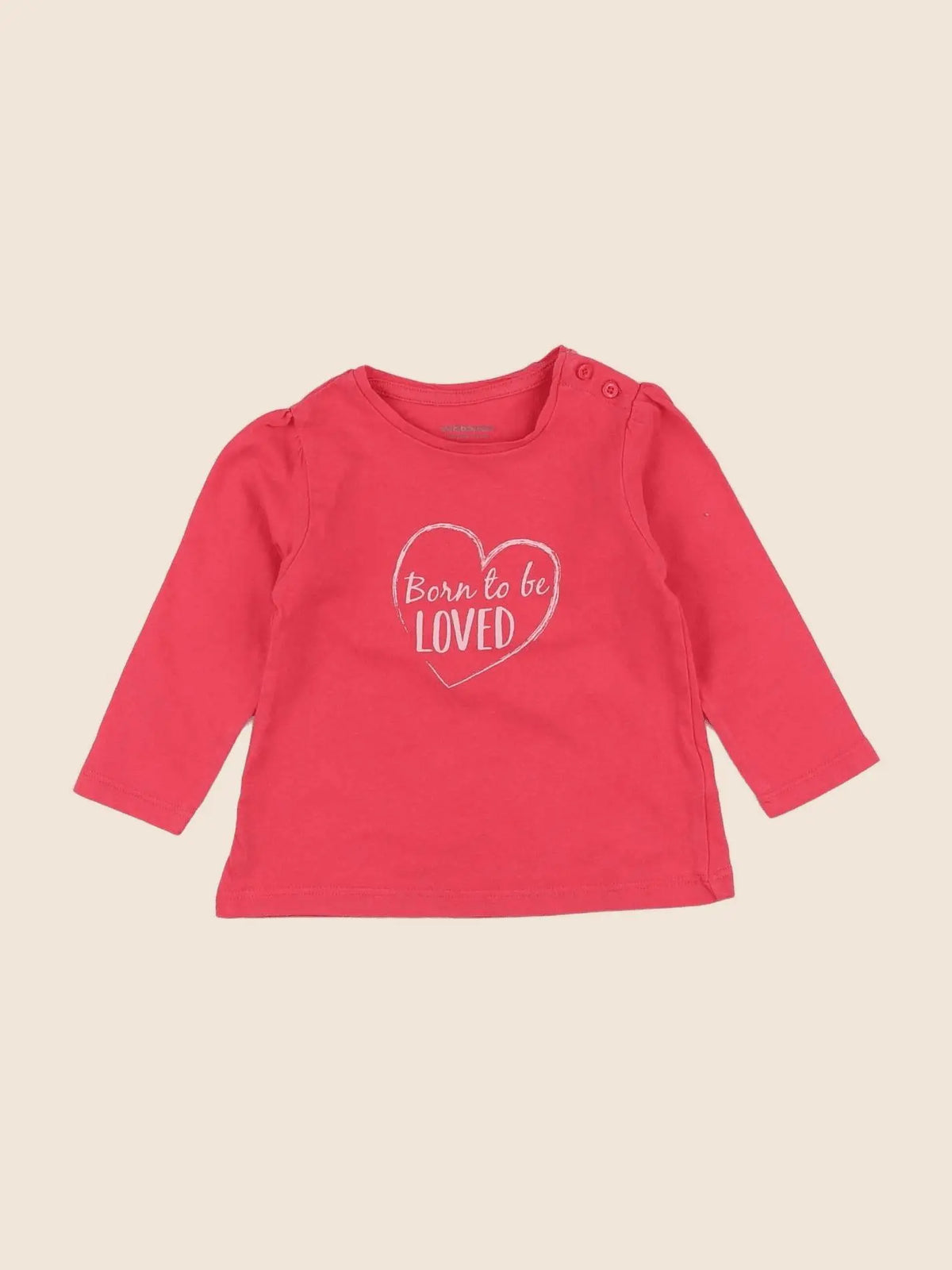 Vertbaudet - tee-shirt rose - 12 mois