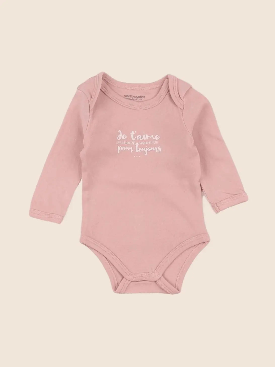 Vertbaudet - body rose - 3 mois
