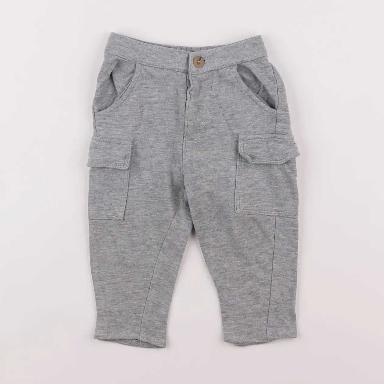 Vertbaudet - pantalon gris - 9 mois