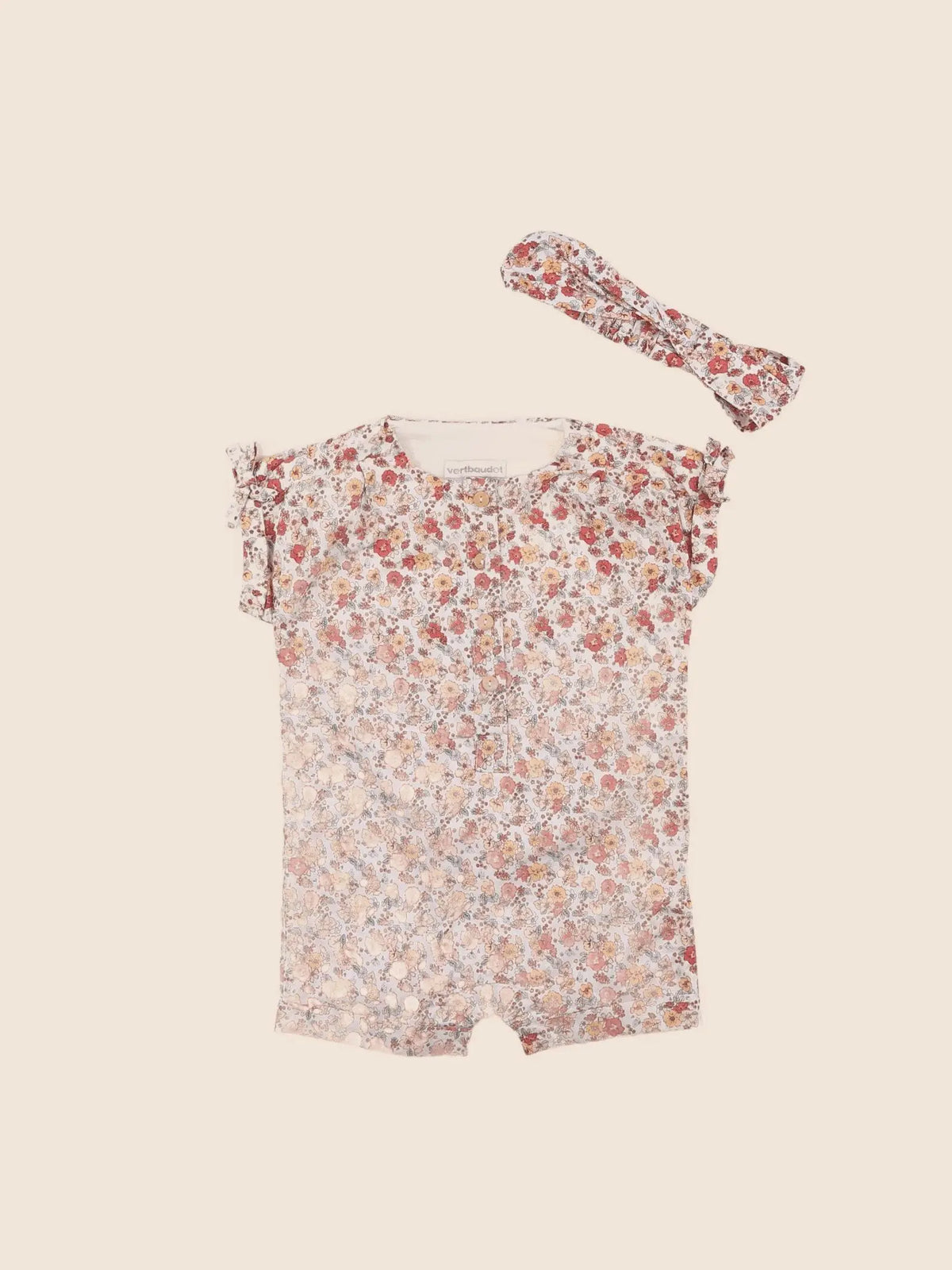 Vertbaudet - combinaison multicolore - 6 mois