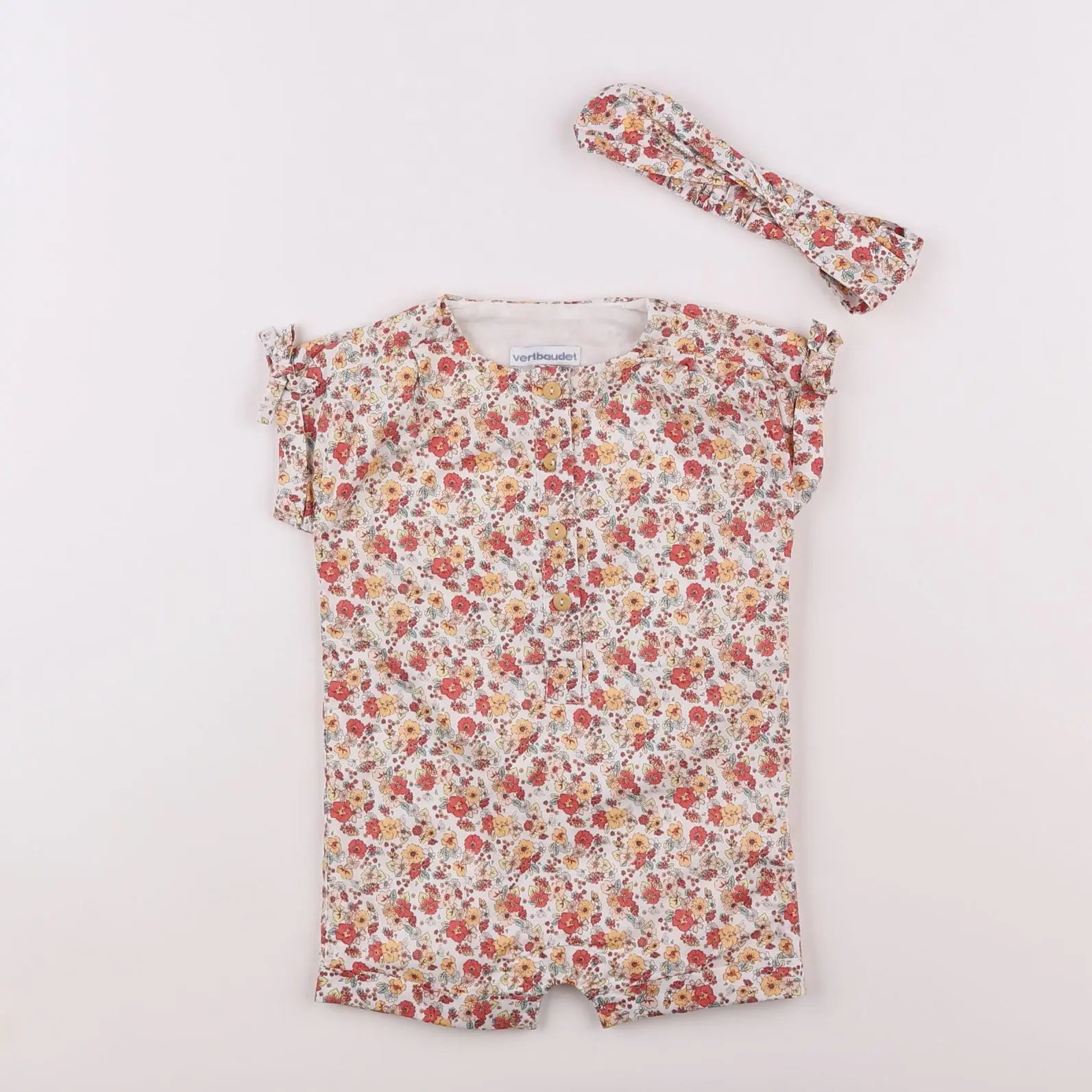 Vertbaudet - combinaison multicolore - 6 mois