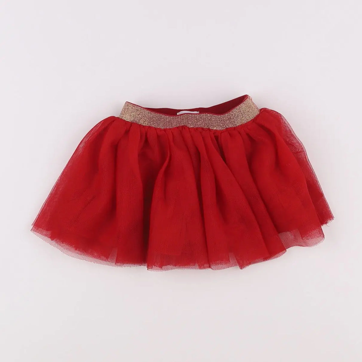 Vertbaudet - jupe rouge - 12 mois