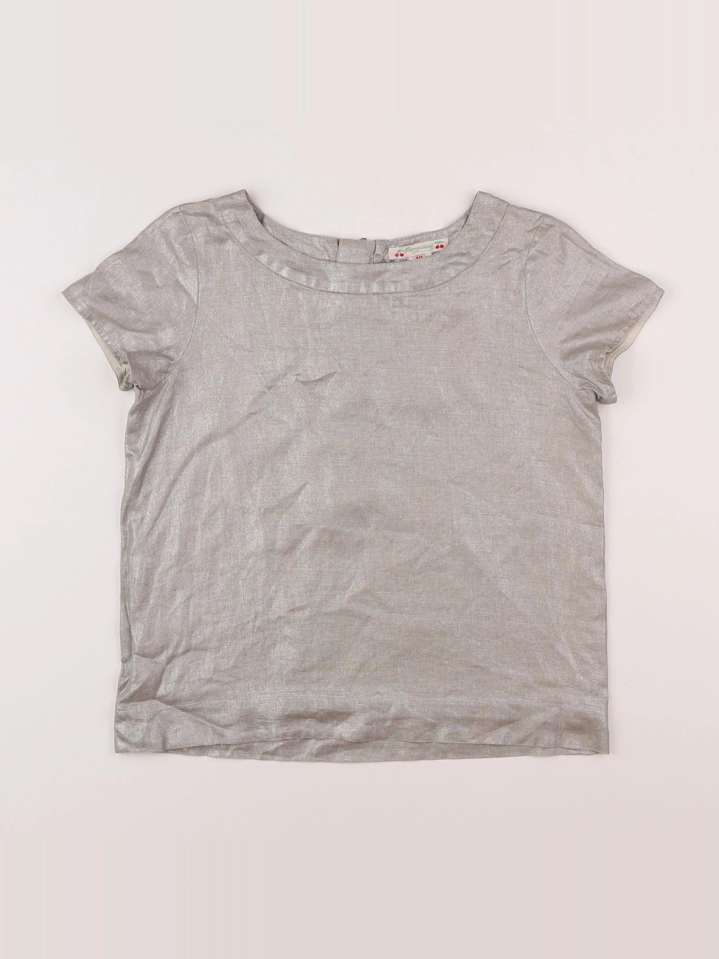 Bonpoint - blouse argent - 12 ans