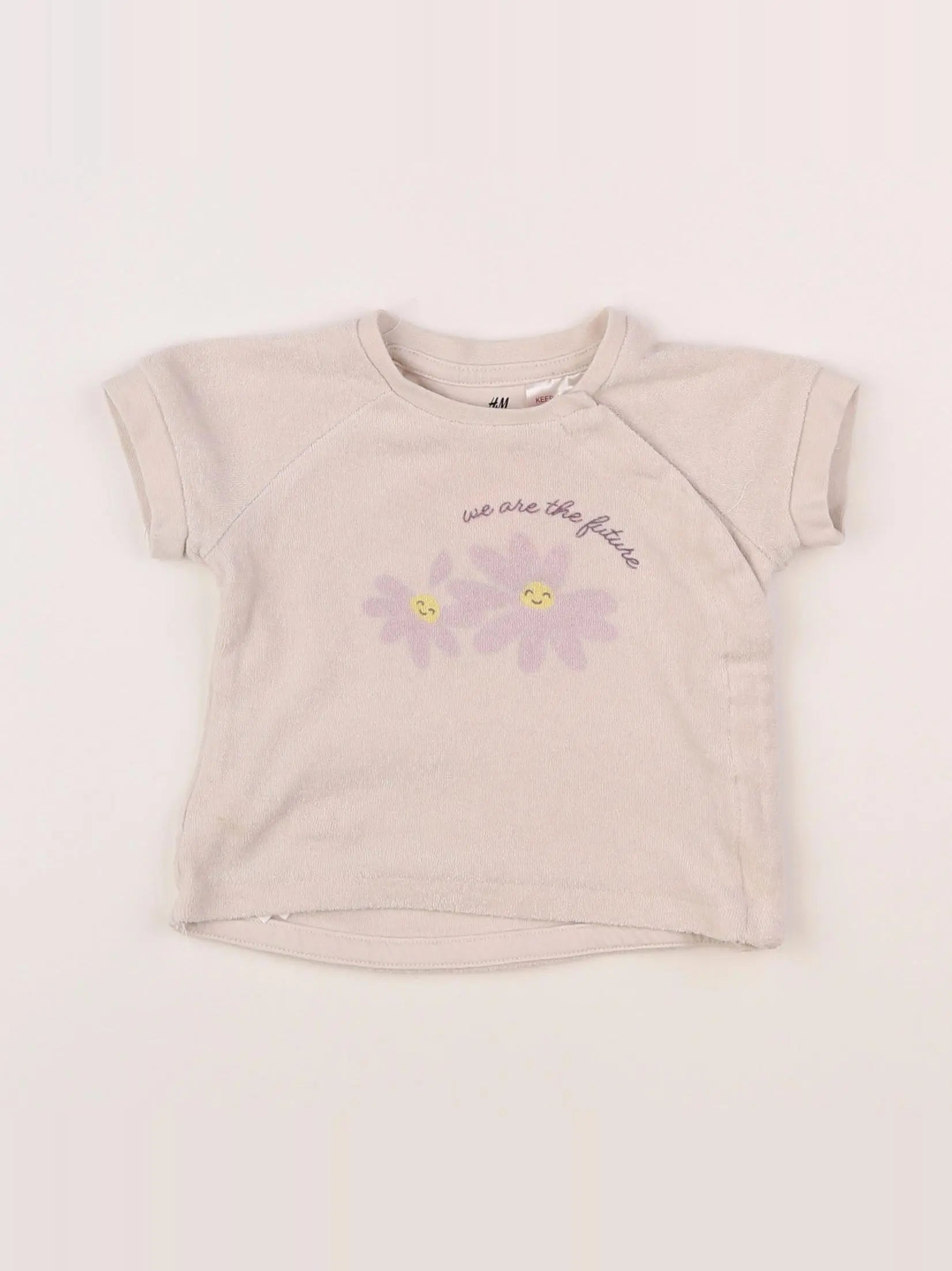 H&M - tee-shirt beige - 3 mois