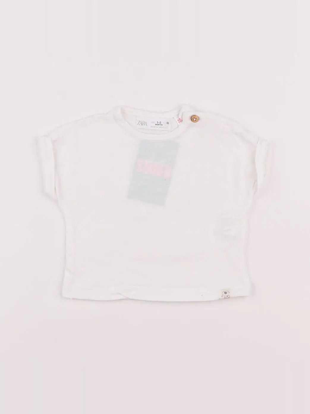 Zara - tee-shirt blanc - 1/3 mois