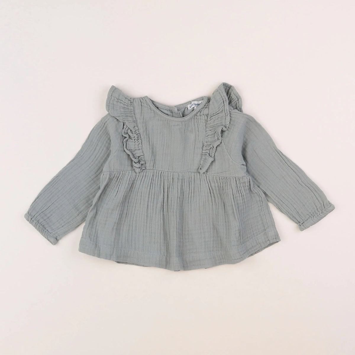 Vertbaudet - blouse bleu - 12 mois