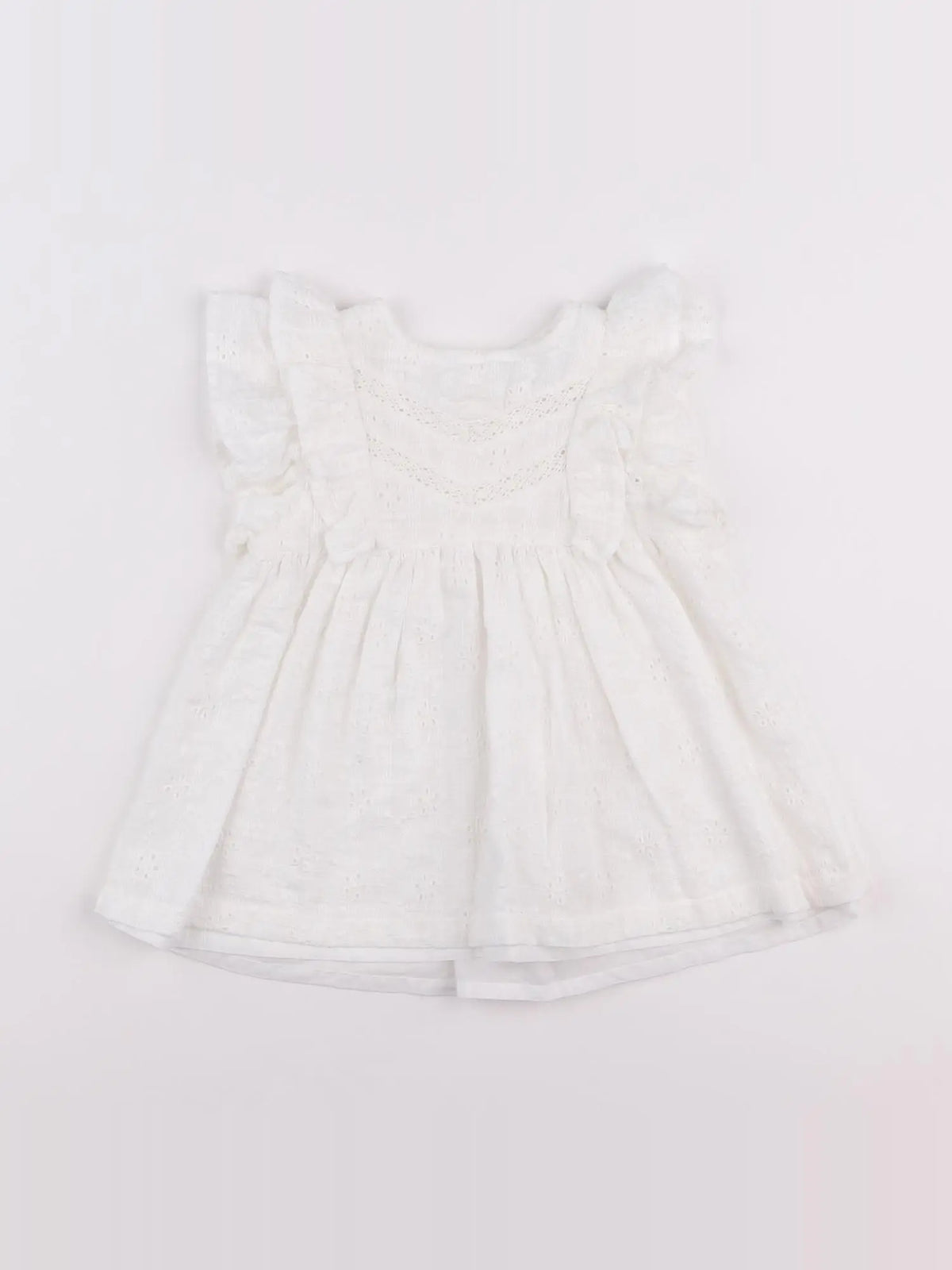 Vertbaudet - robe blanc - 12 mois