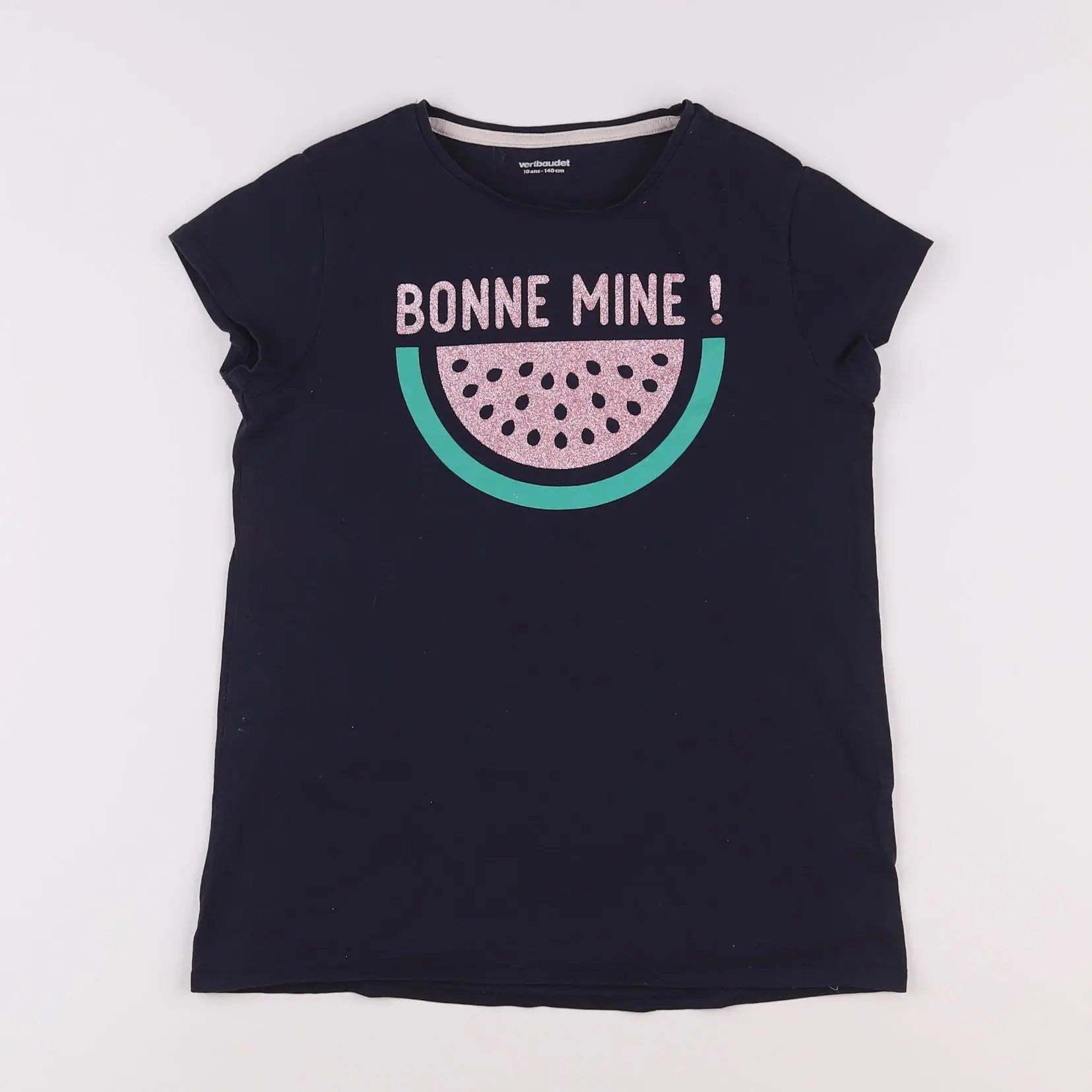 Vertbaudet - tee-shirt bleu - 10 ans