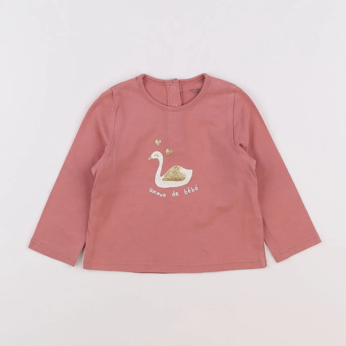 Vertbaudet - tee-shirt rose - 12 mois