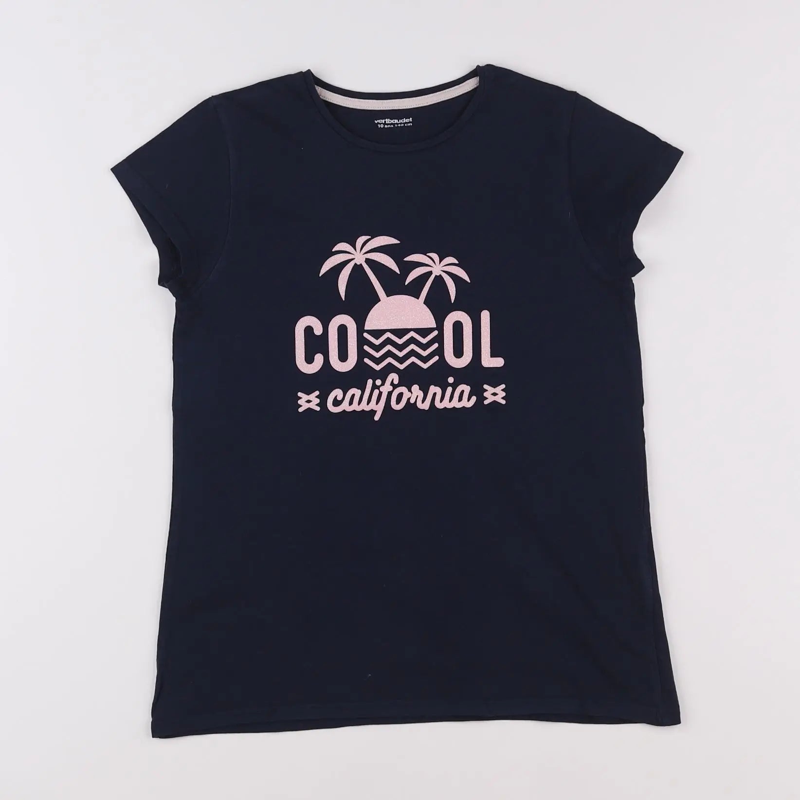 Vertbaudet - tee-shirt bleu - 10 ans