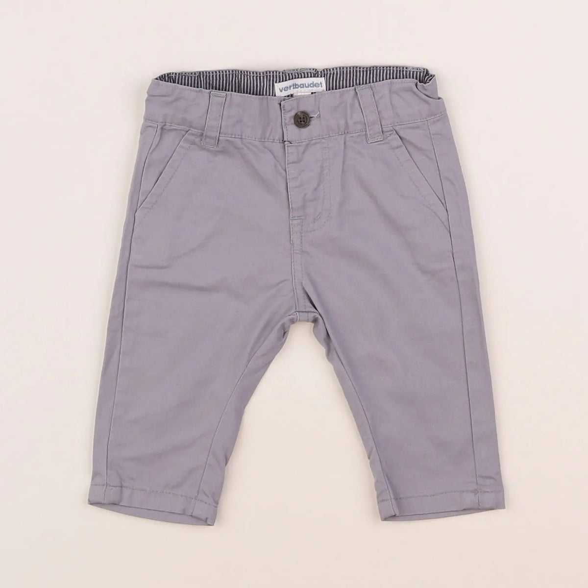 Vertbaudet - pantalon gris - 3 mois