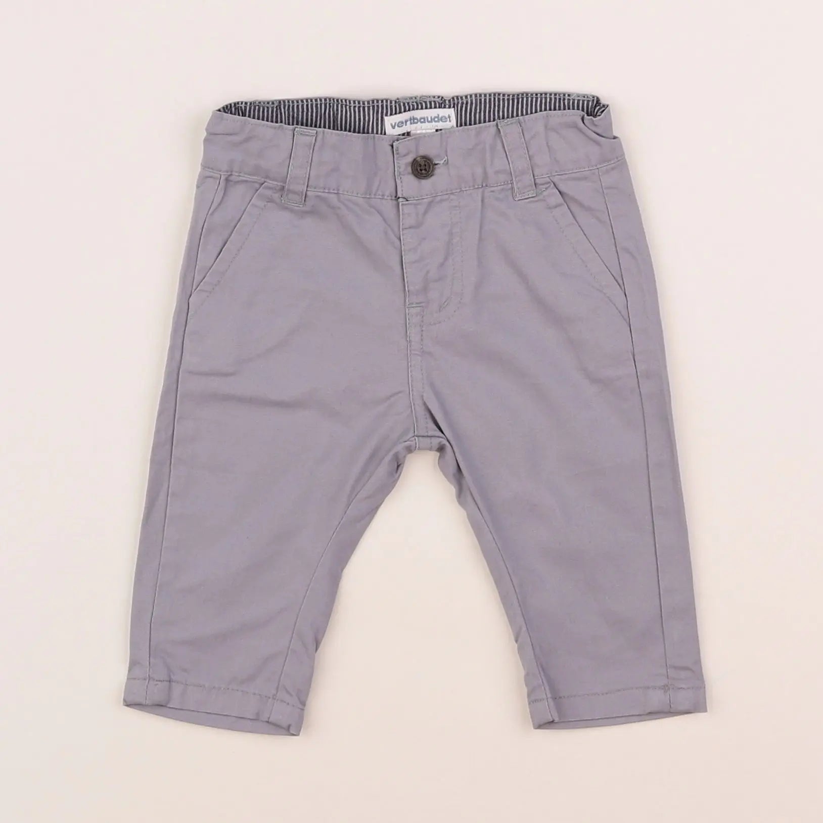 Vertbaudet - pantalon gris - 3 mois