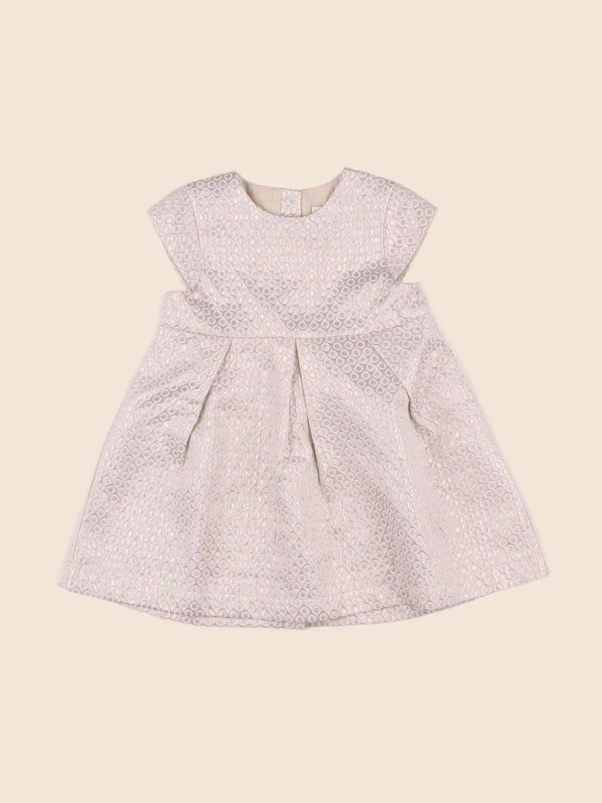 Vertbaudet - robe beige, or - 2 ans