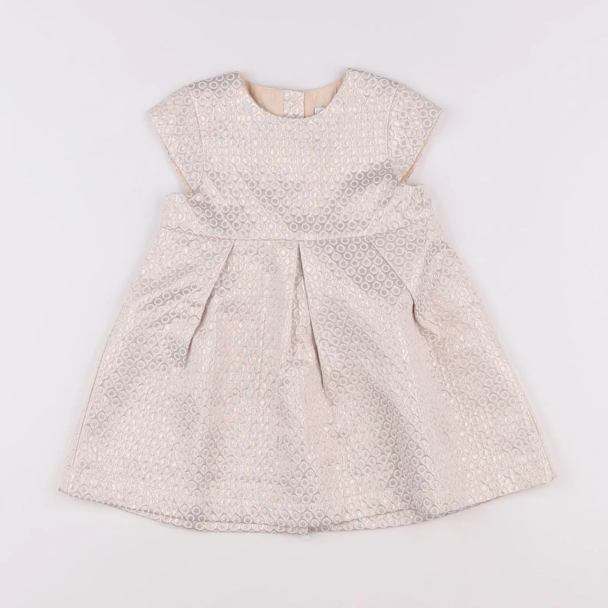 Vertbaudet - robe beige, or - 2 ans
