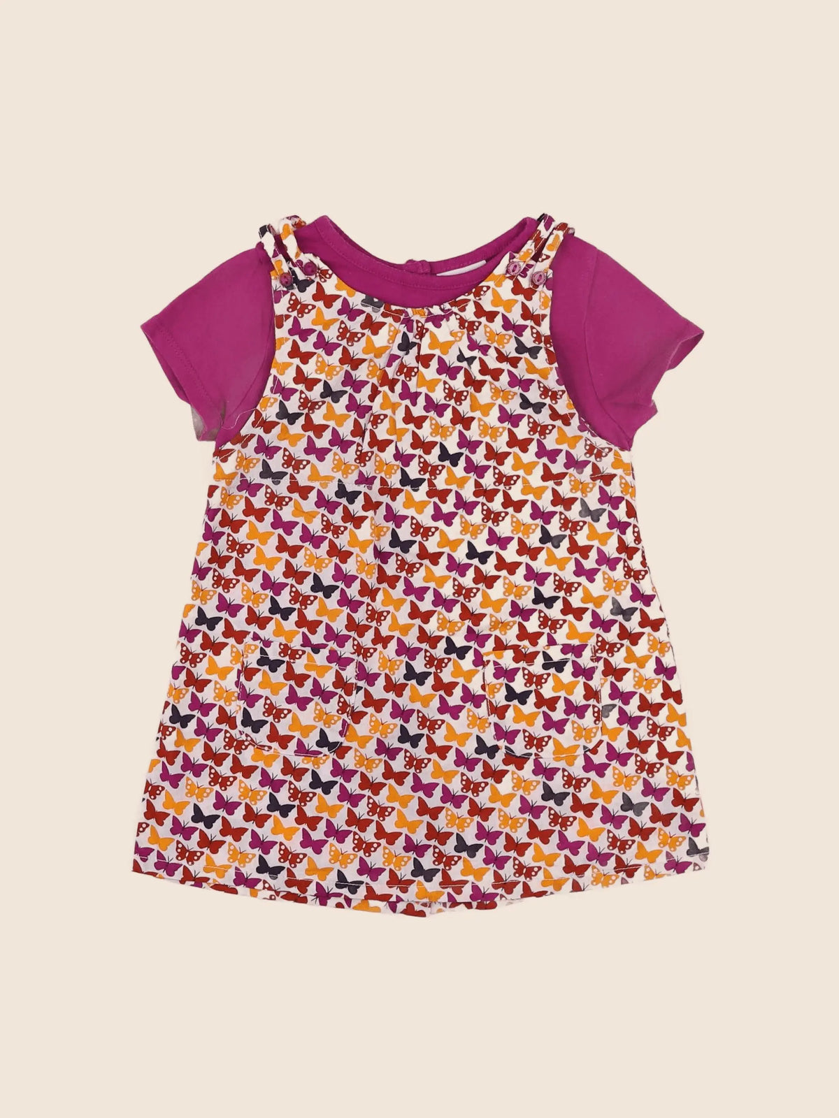 Vertbaudet - robe multicolore - 12 mois