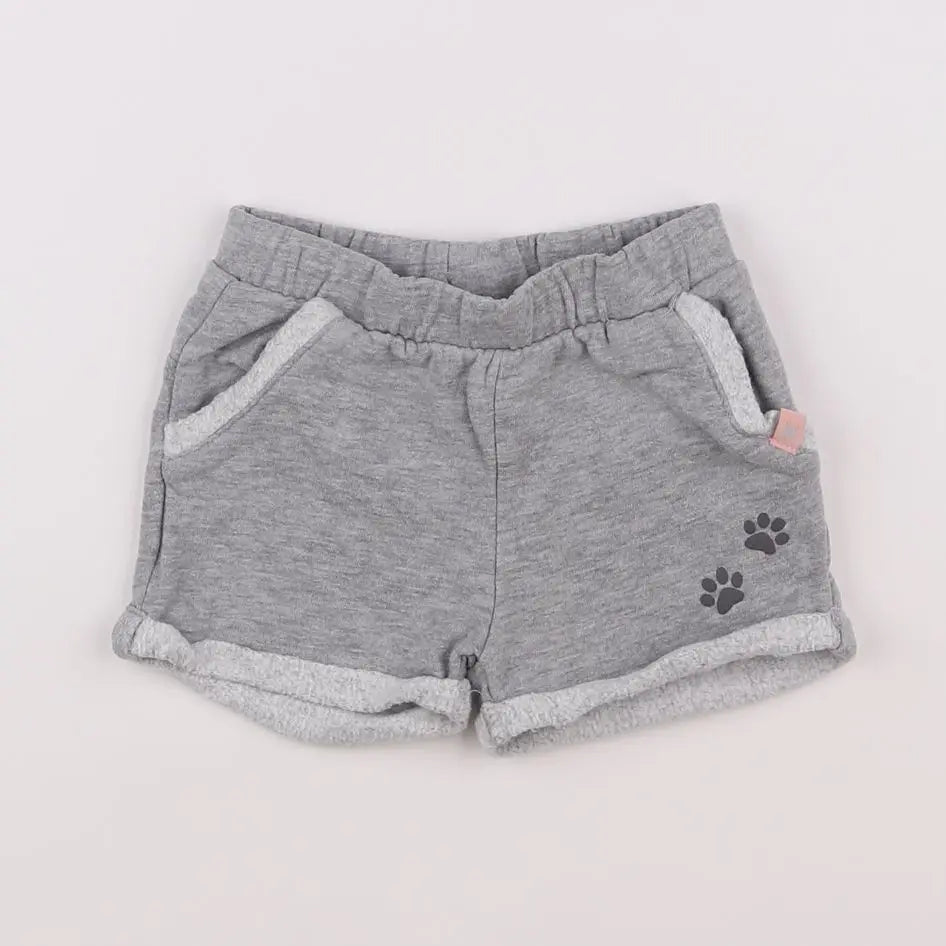Vertbaudet - short gris - 12 mois