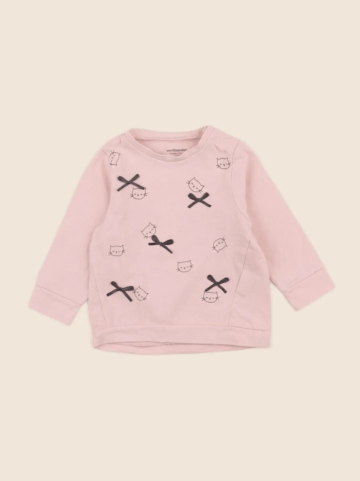 Vertbaudet - tee-shirt rose - 12 mois