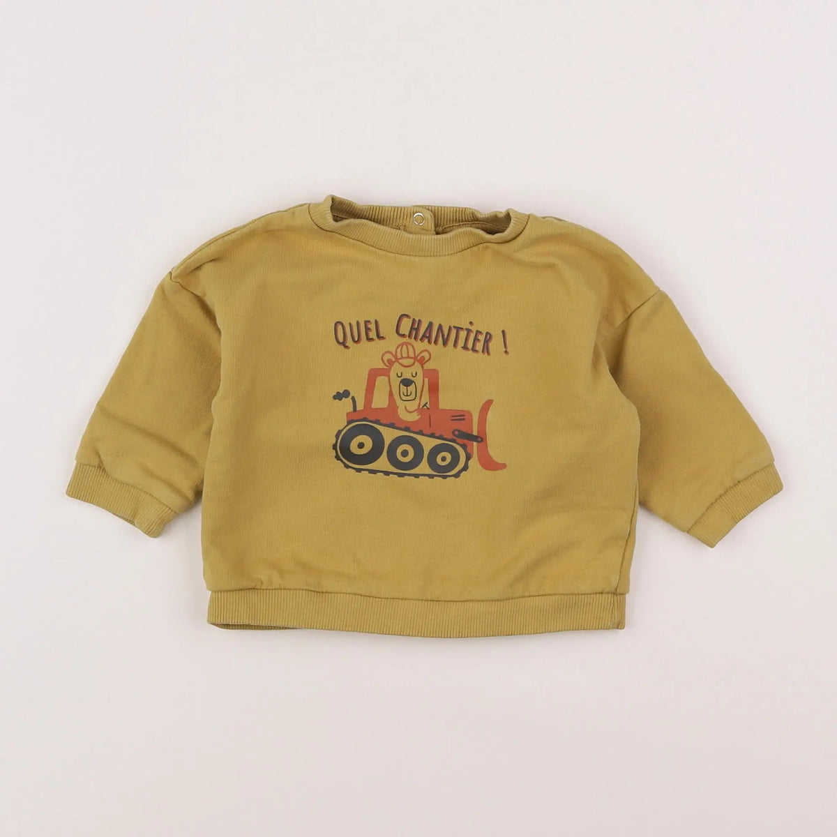 Vertbaudet - sweat jaune - 3 mois