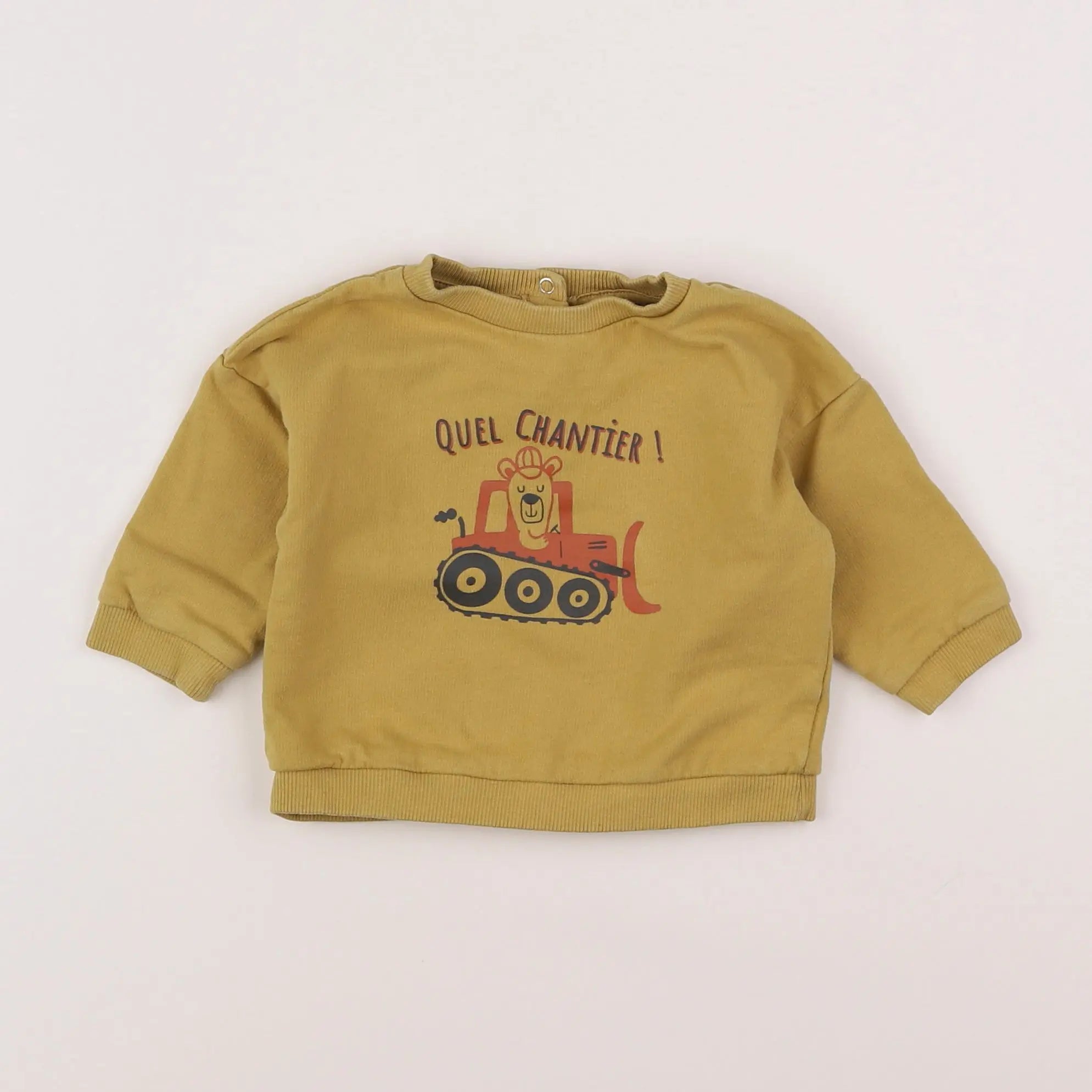 Vertbaudet - sweat jaune - 3 mois