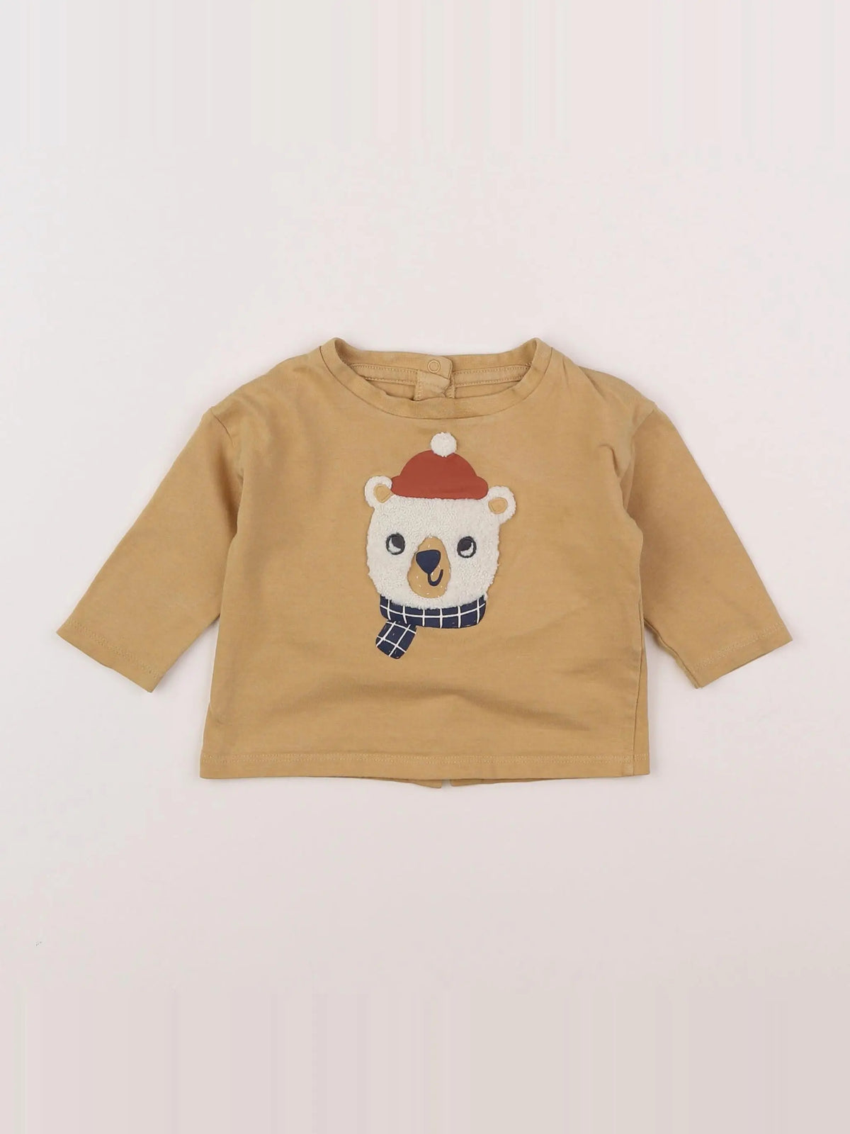 Vertbaudet - tee-shirt beige - 6 mois