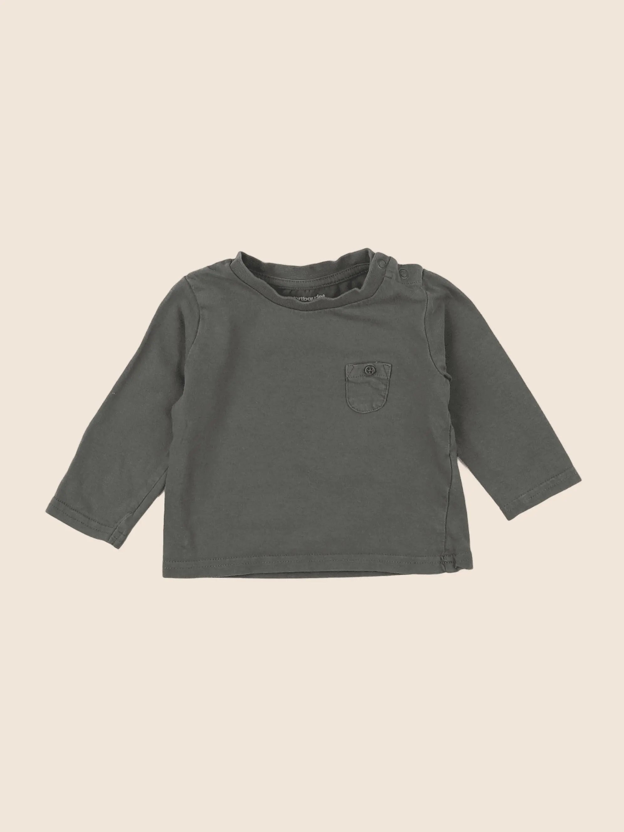 Vertbaudet - tee-shirt vert - 6 mois