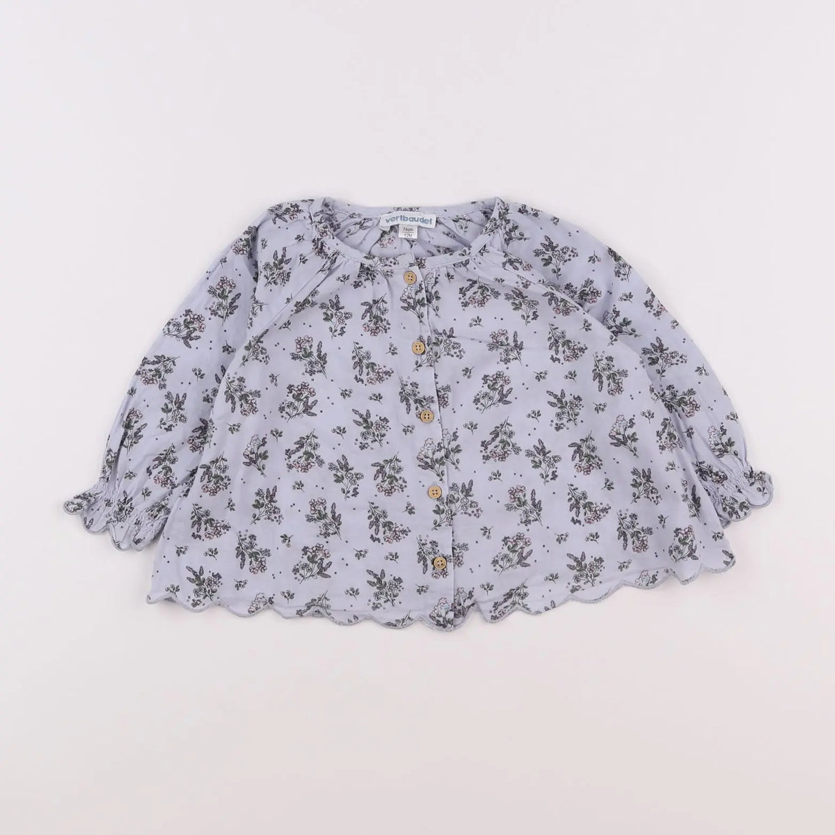 Vertbaudet - blouse bleu - 12 mois