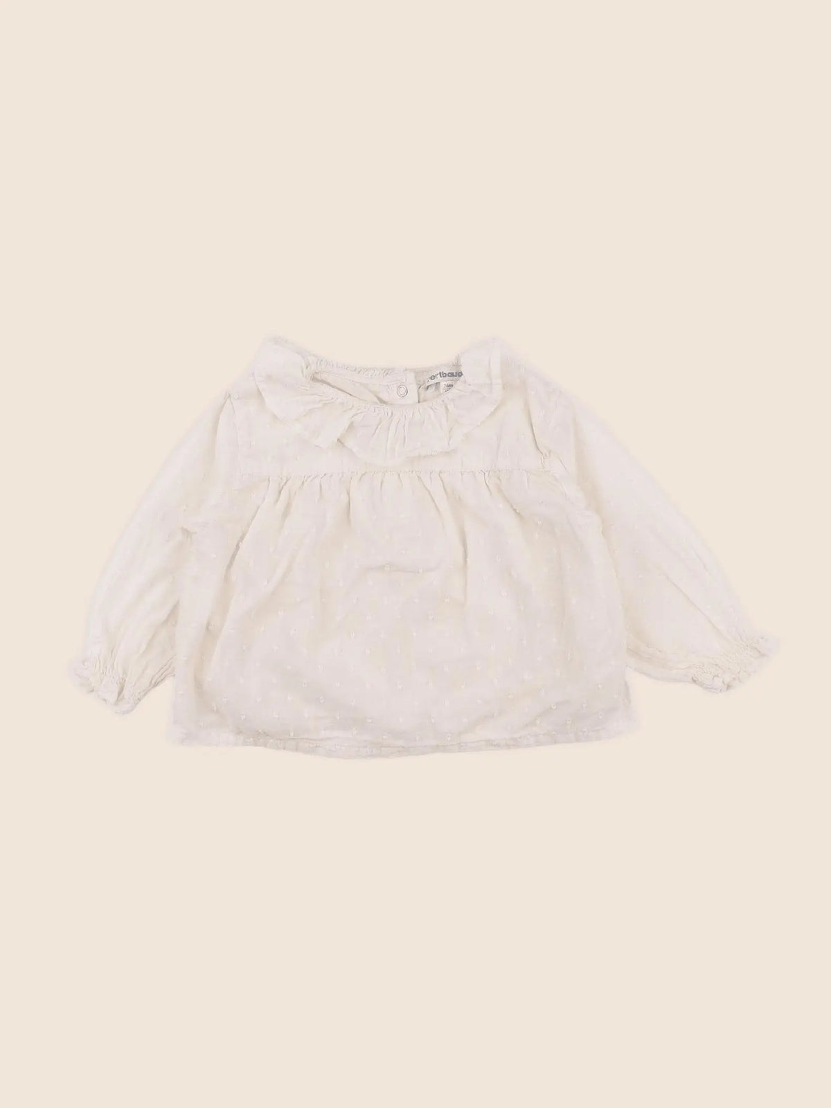 Vertbaudet - blouse beige - 12 mois