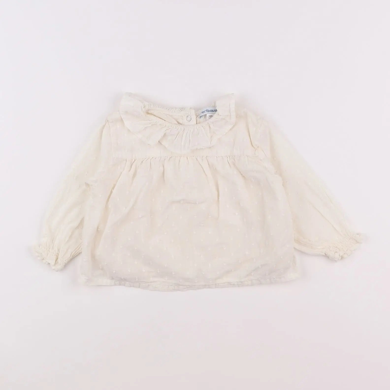 Vertbaudet - blouse beige - 12 mois