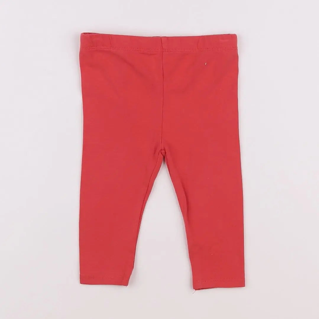 Vertbaudet - legging rouge - 6 mois