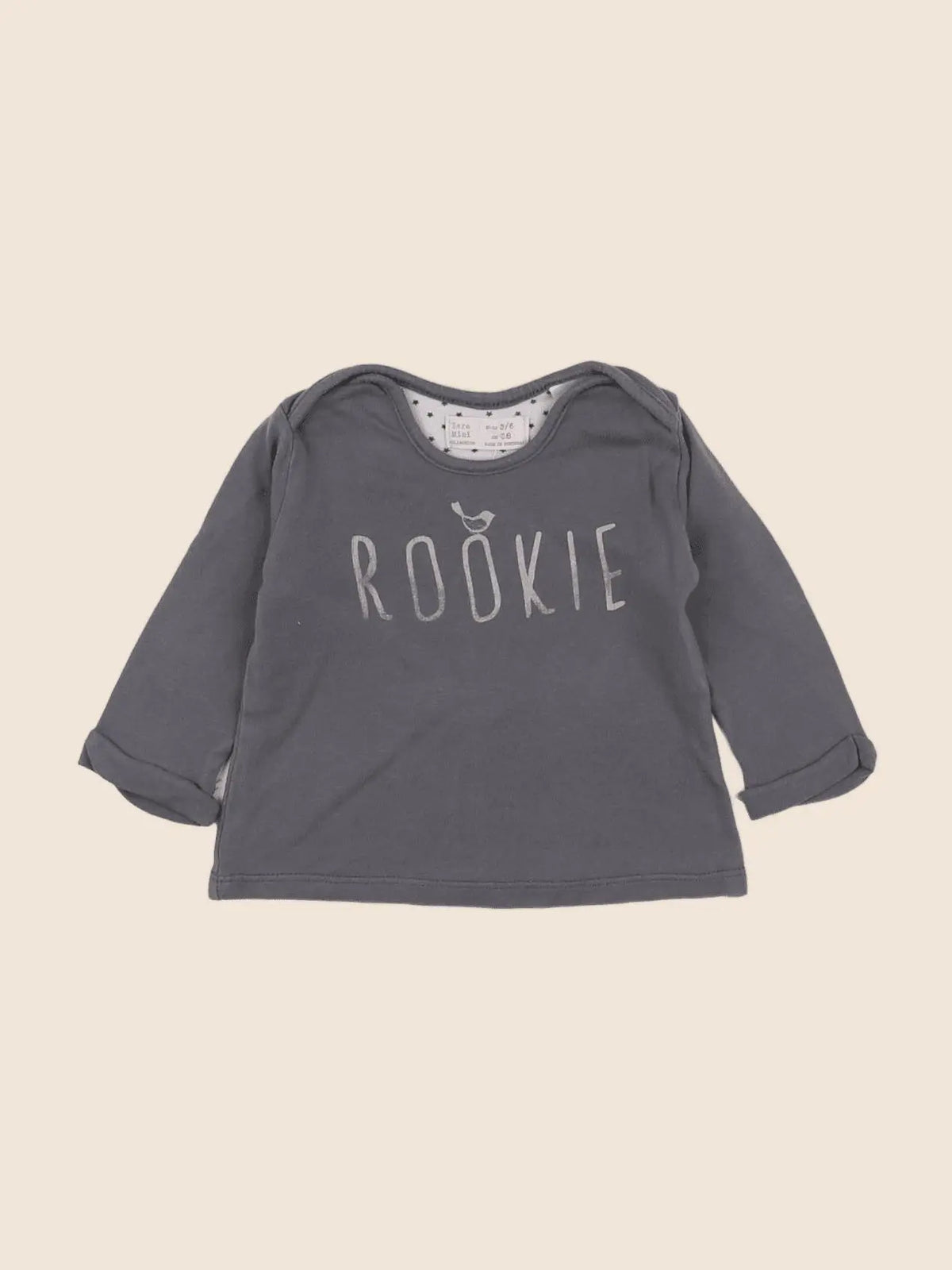 Zara - tee-shirt gris - 3/6 mois