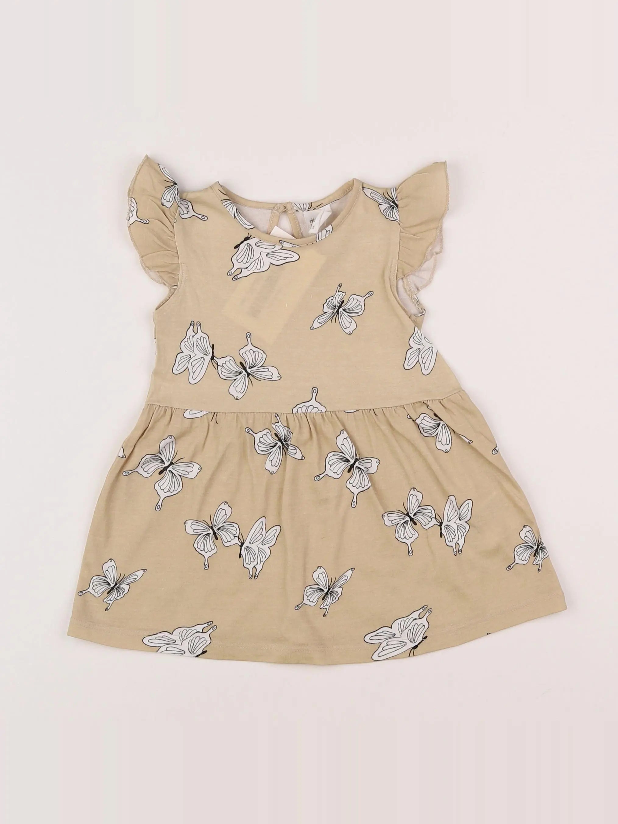 H&M - robe beige - 6 mois