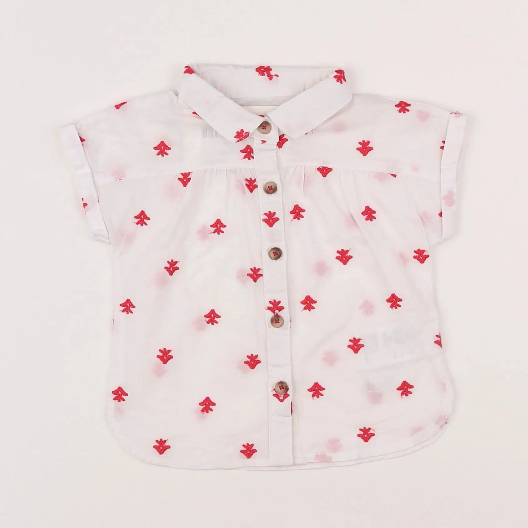 Vertbaudet - chemise blanc - 9 mois