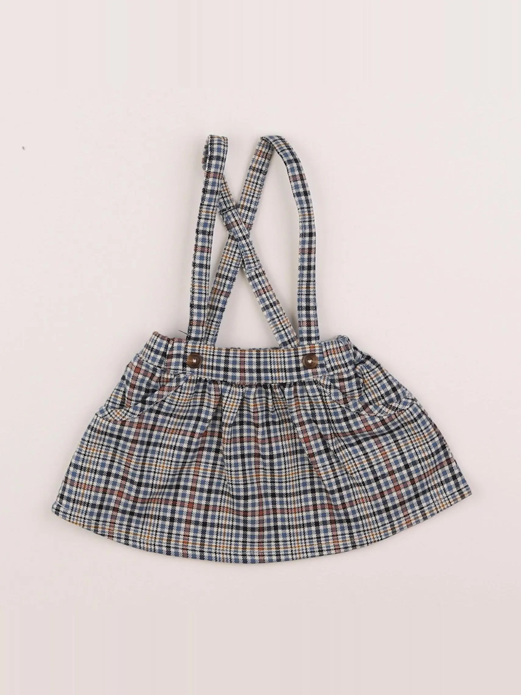 Vertbaudet - jupe bleu, marron - 0/3 mois