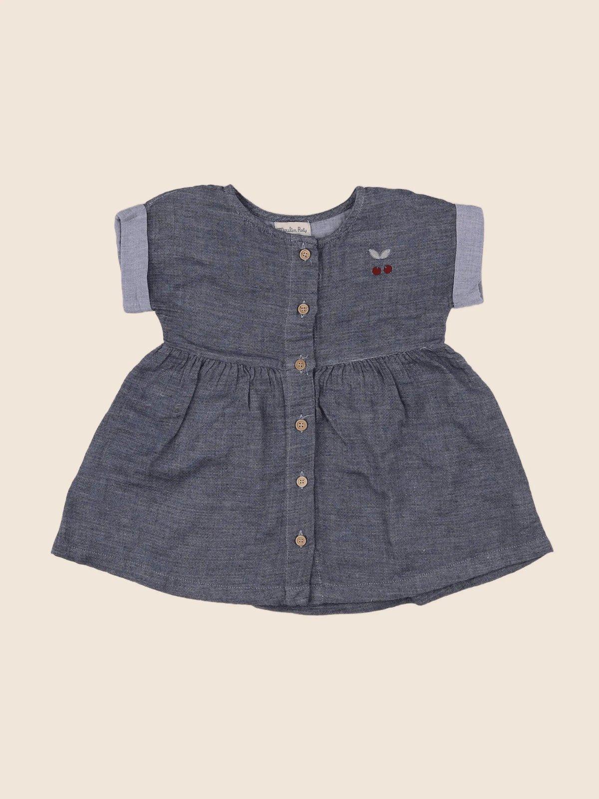 Moulin Roty - robe bleu - 12 mois