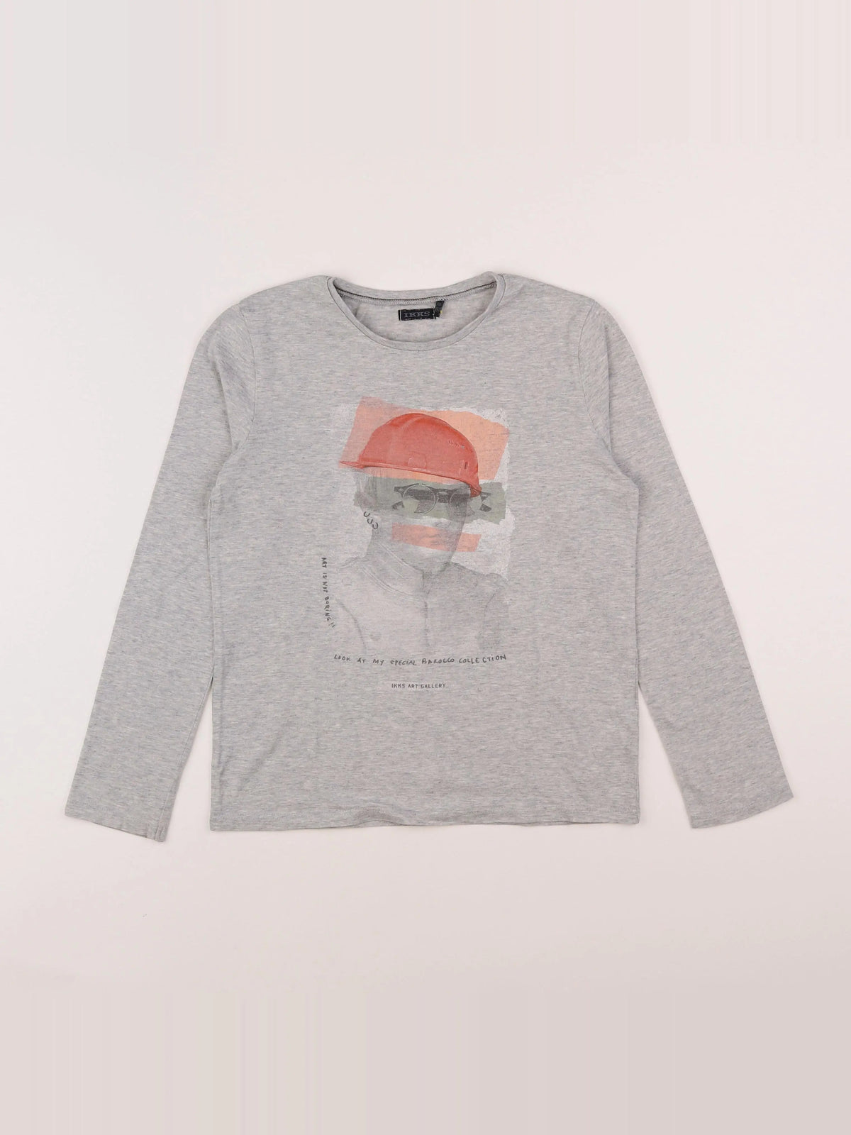 IKKS - tee-shirt gris - 10 ans