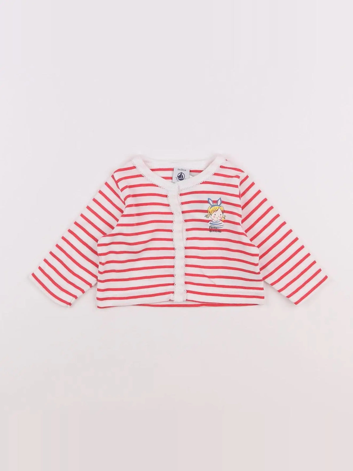 Petit Bateau - tee-shirt blanc - 3 mois