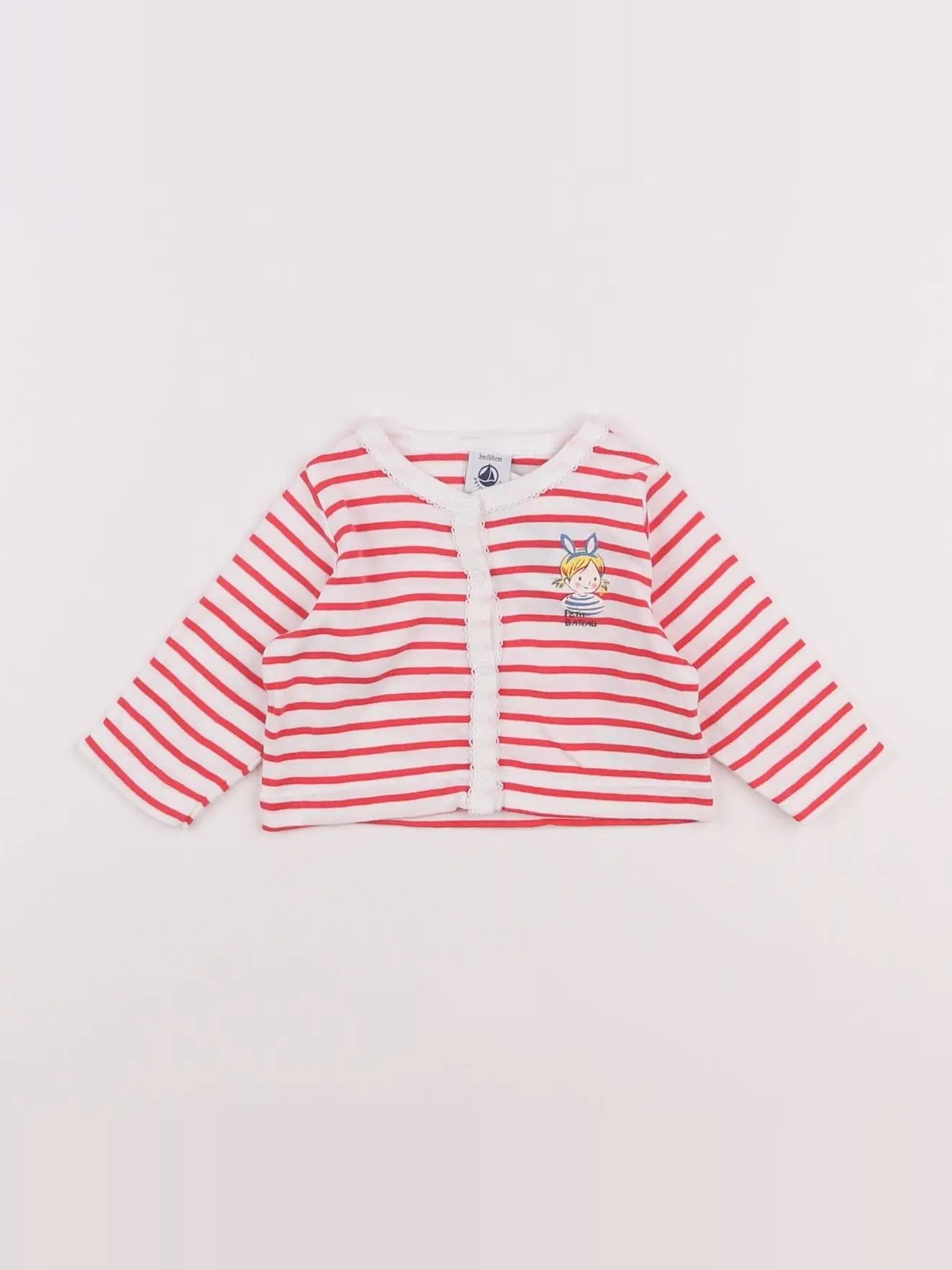 Petit Bateau - tee-shirt blanc - 3 mois