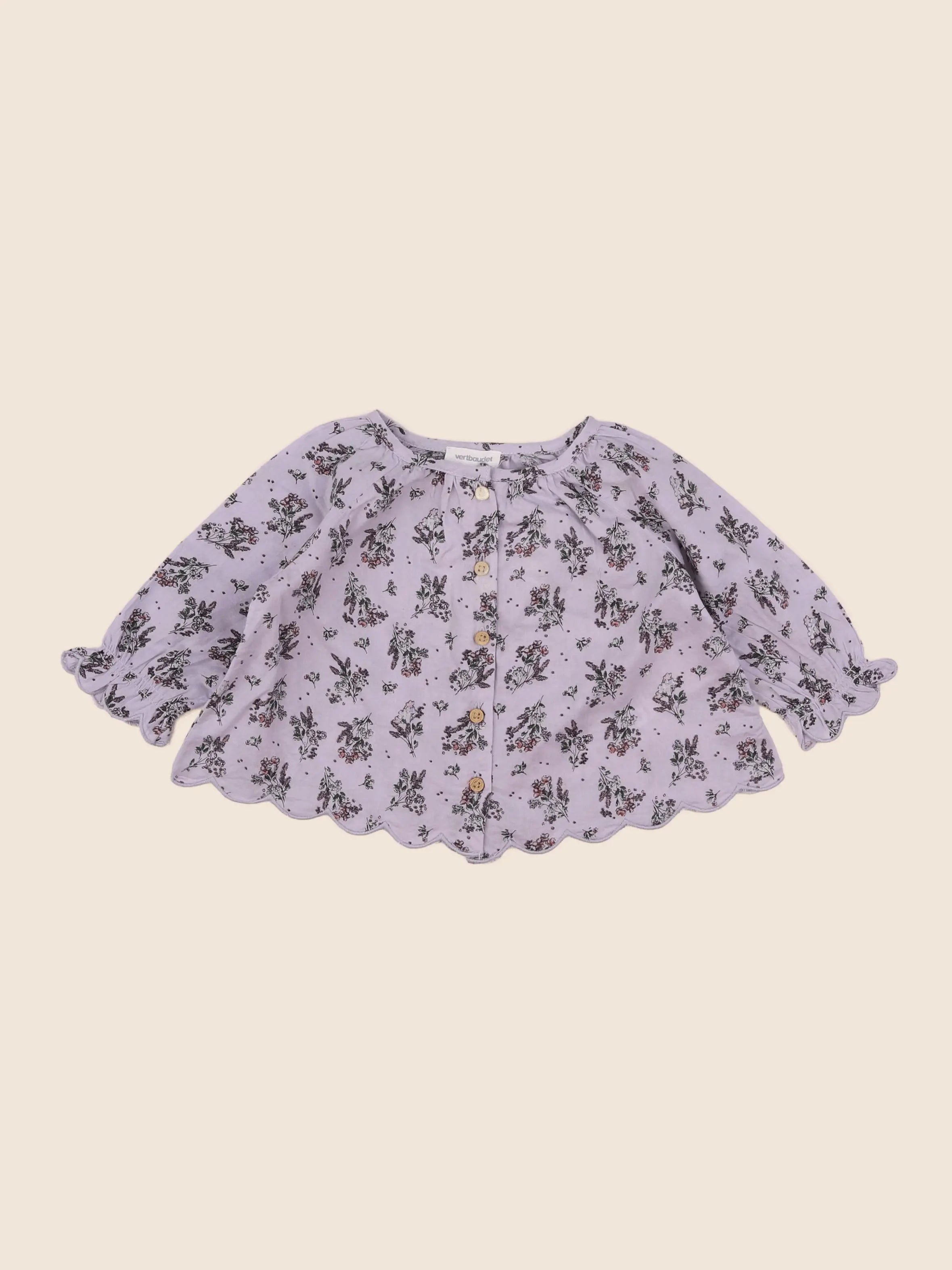 Vertbaudet - blouse bleu - 6 mois