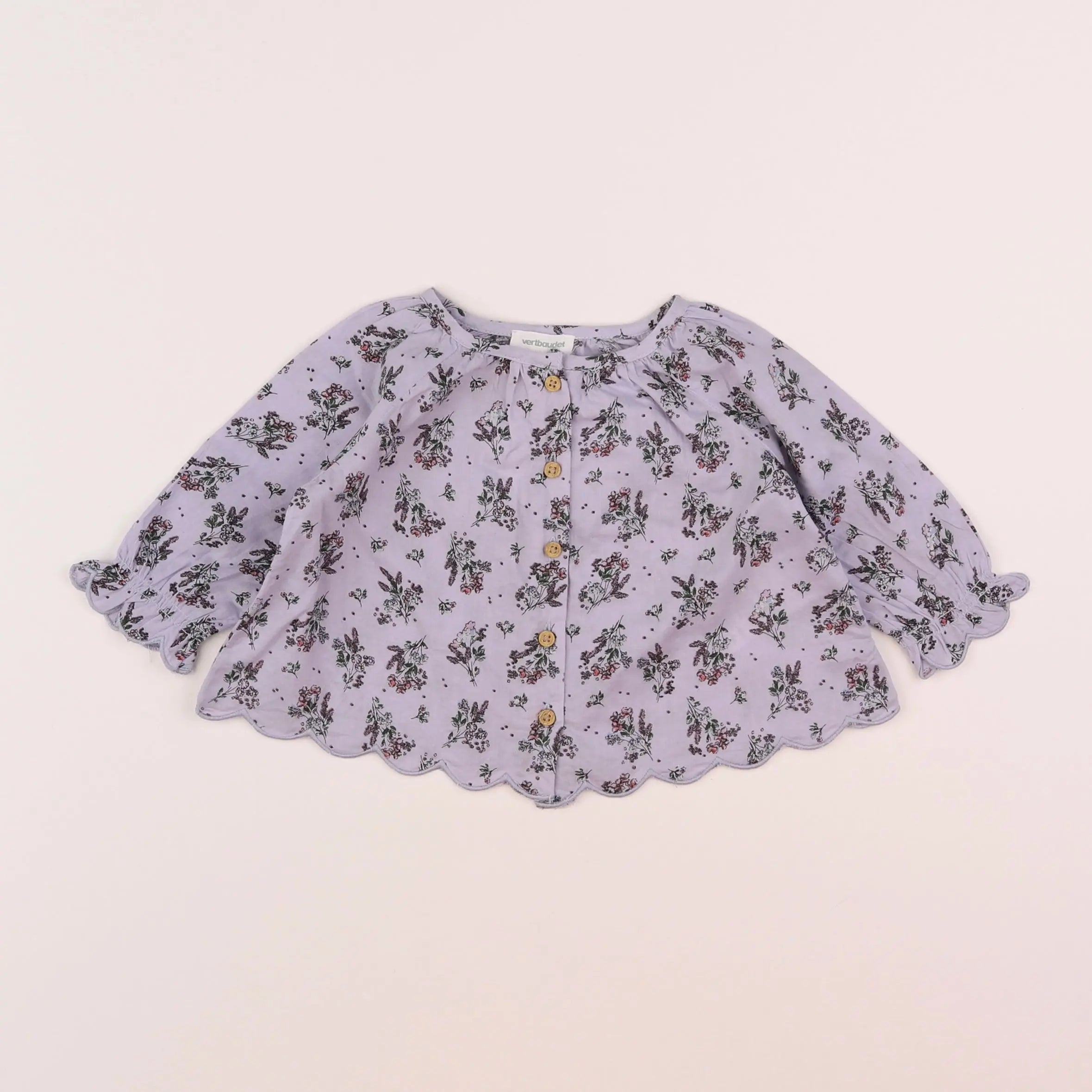 Vertbaudet - blouse bleu - 6 mois