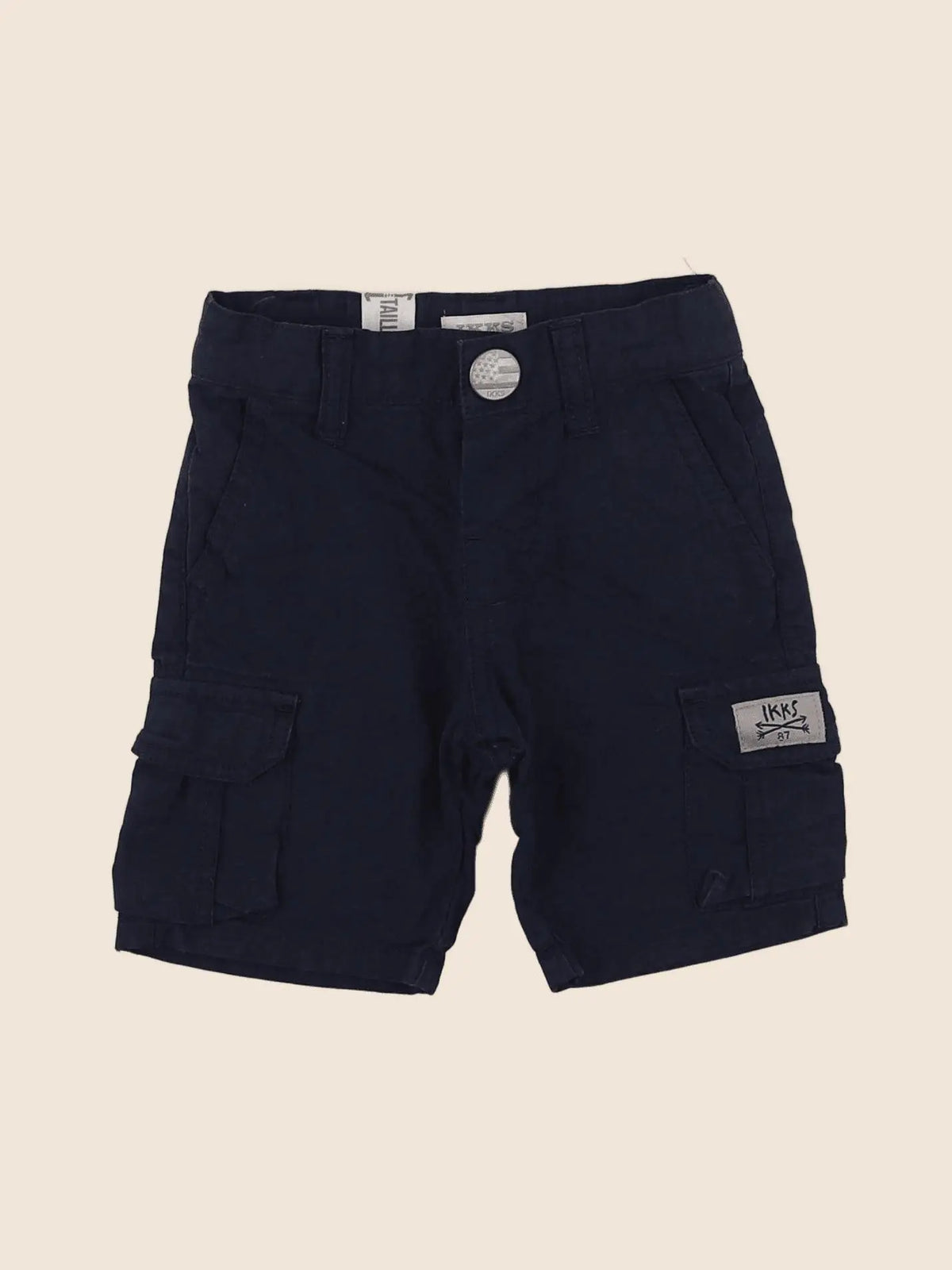 IKKS - short bleu - 6 mois