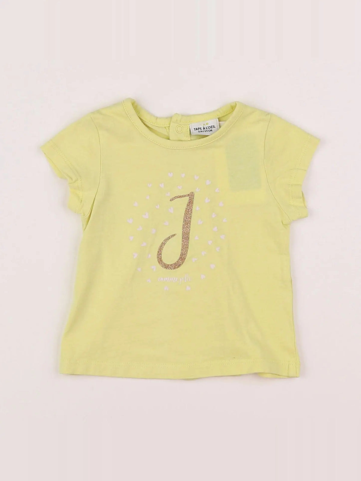 Tape à l'oeil - tee-shirt jaune - 3 mois