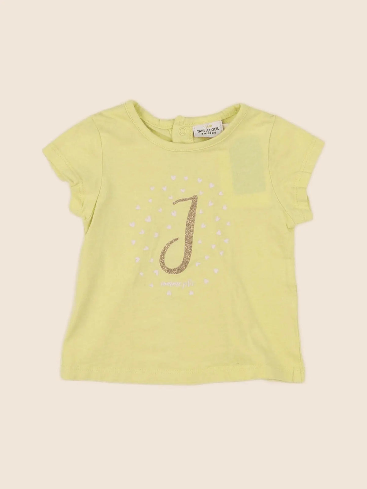 Tape à l'oeil - tee-shirt jaune - 3 mois