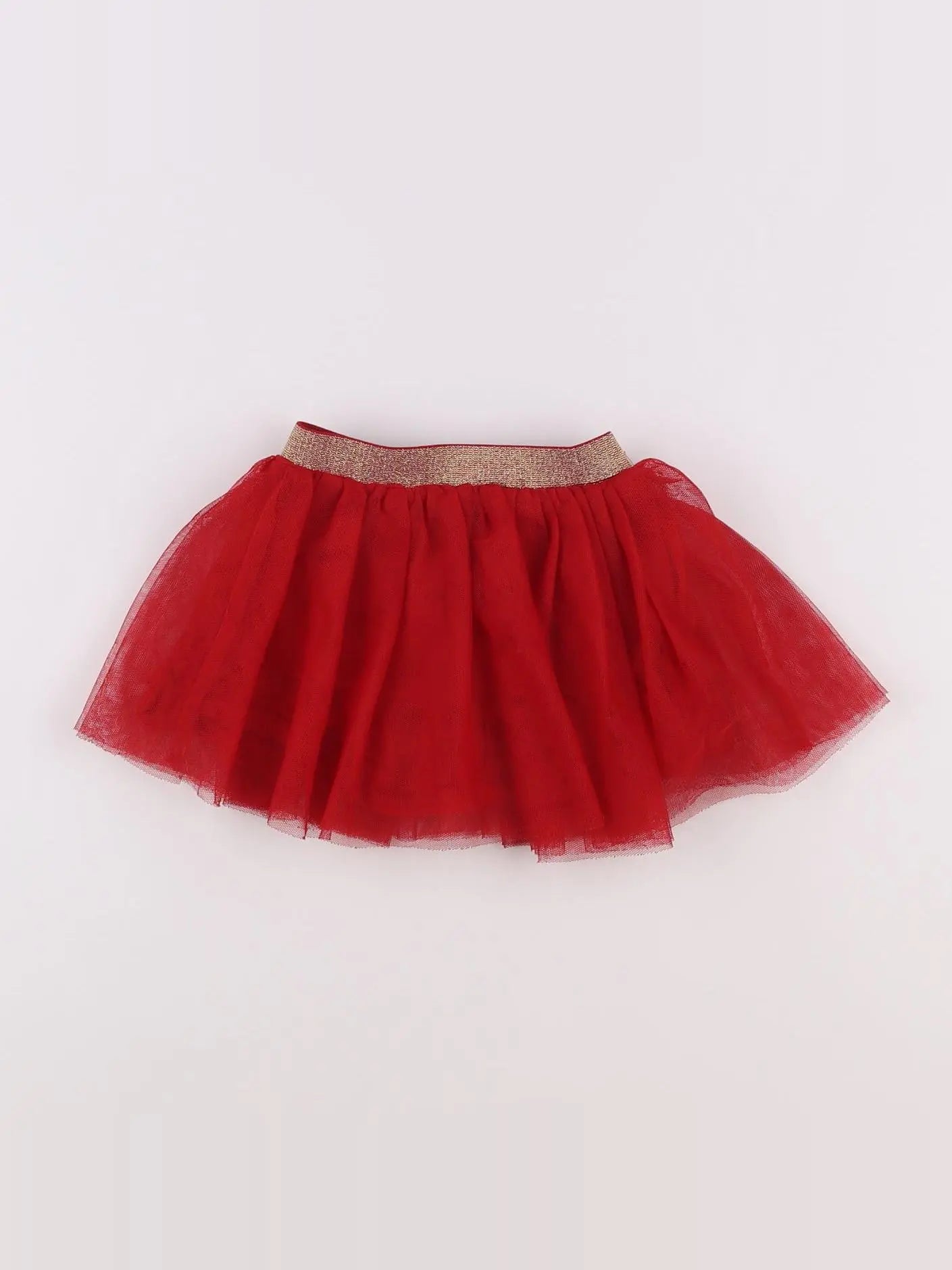 Vertbaudet - jupe rouge - 18 mois