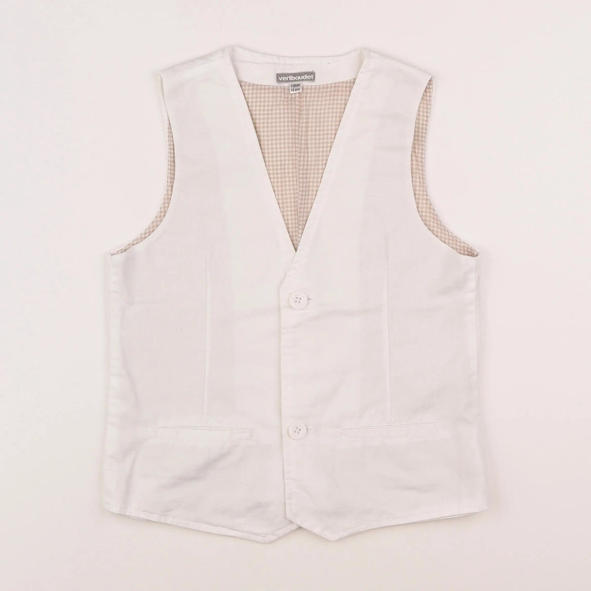 Vertbaudet - gilet blanc - 10 ans