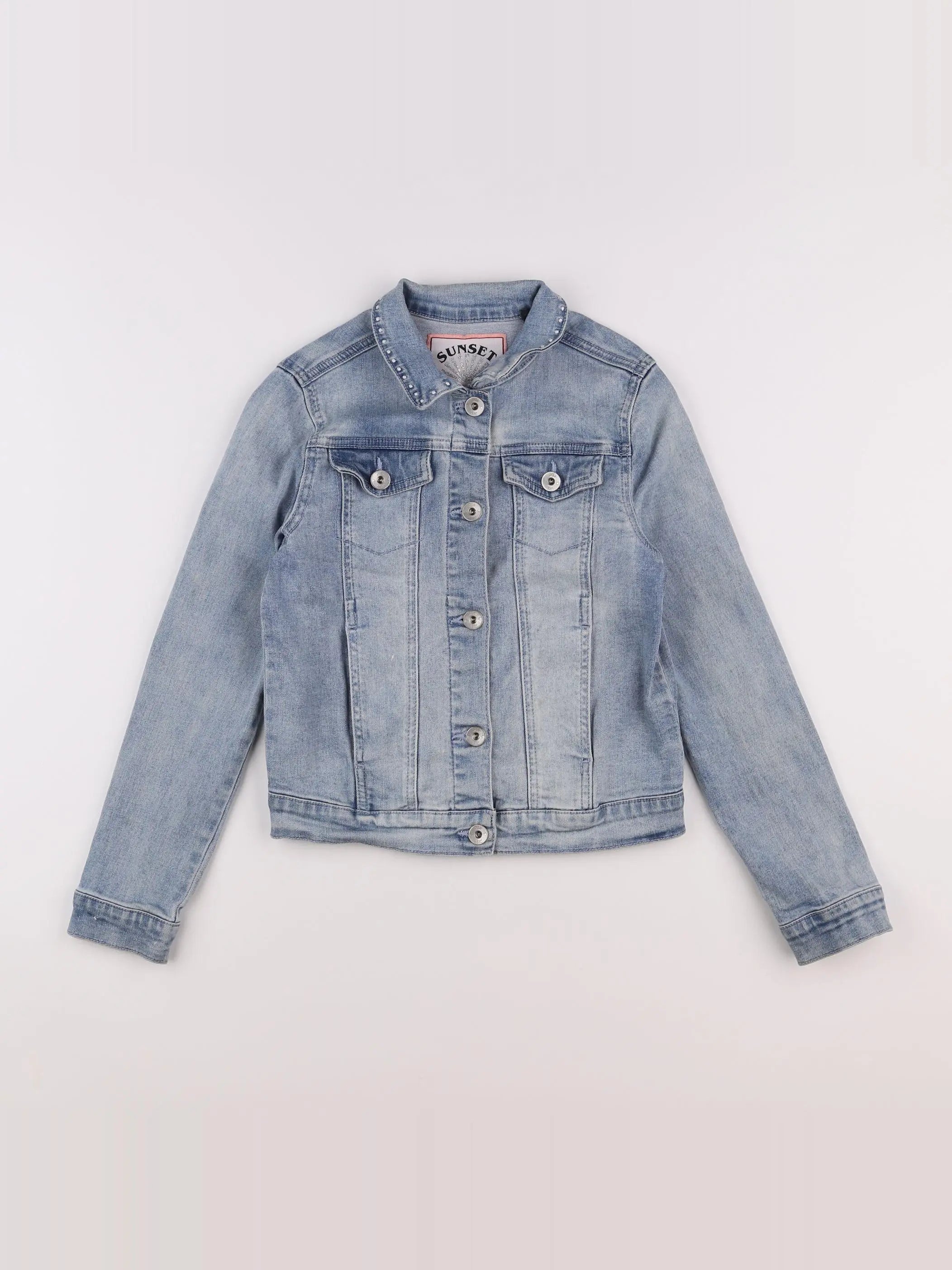 IKKS - veste imprimé au dos bleu - 10 ans