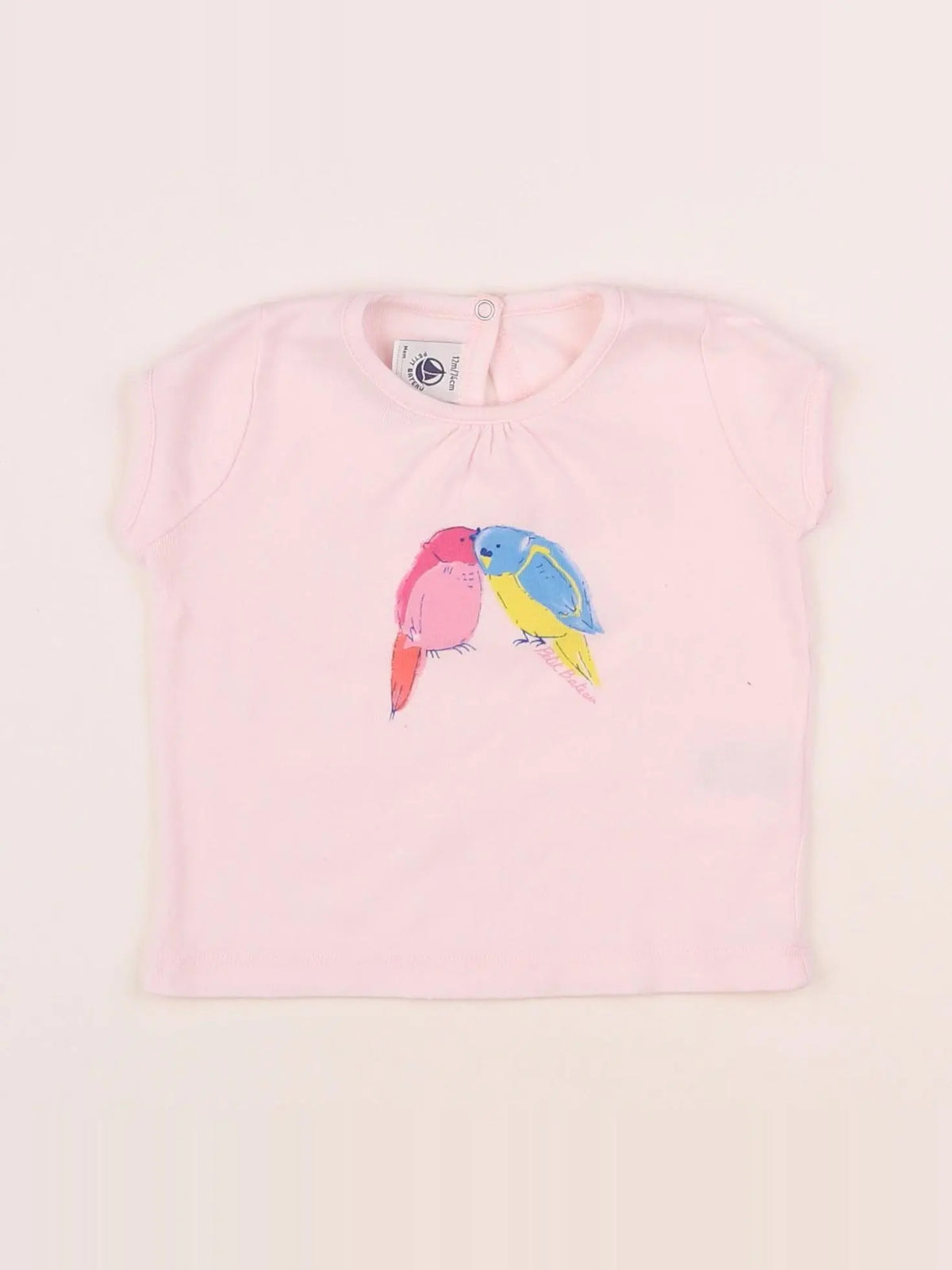 Petit Bateau - tee-shirt rose - 12 mois